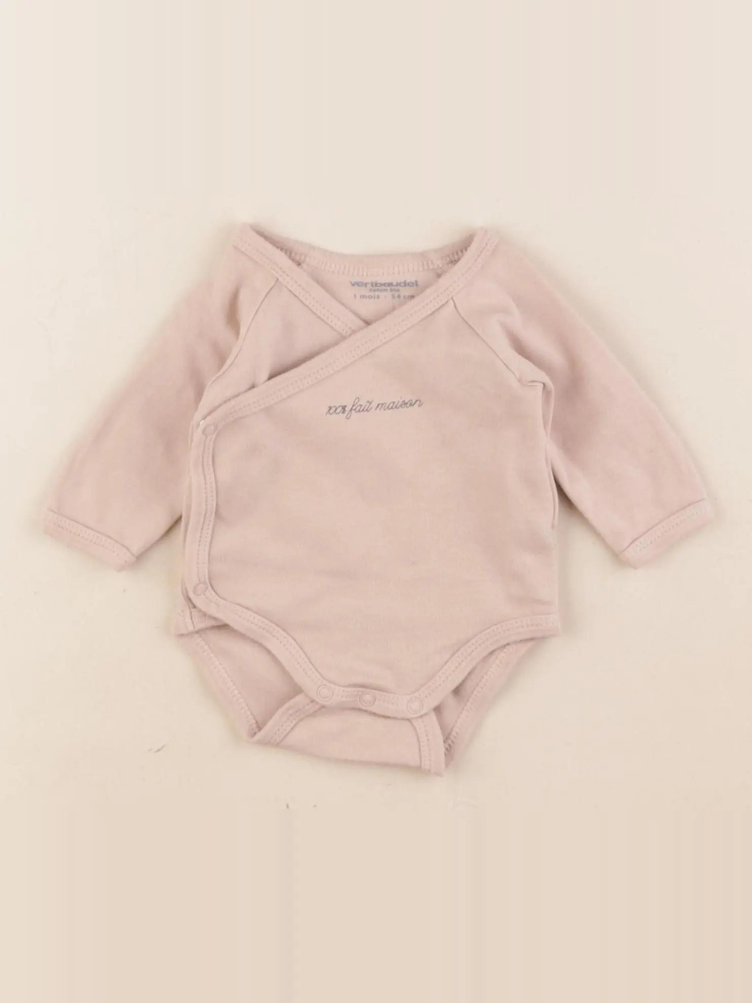 Vertbaudet - body beige - 3 mois
