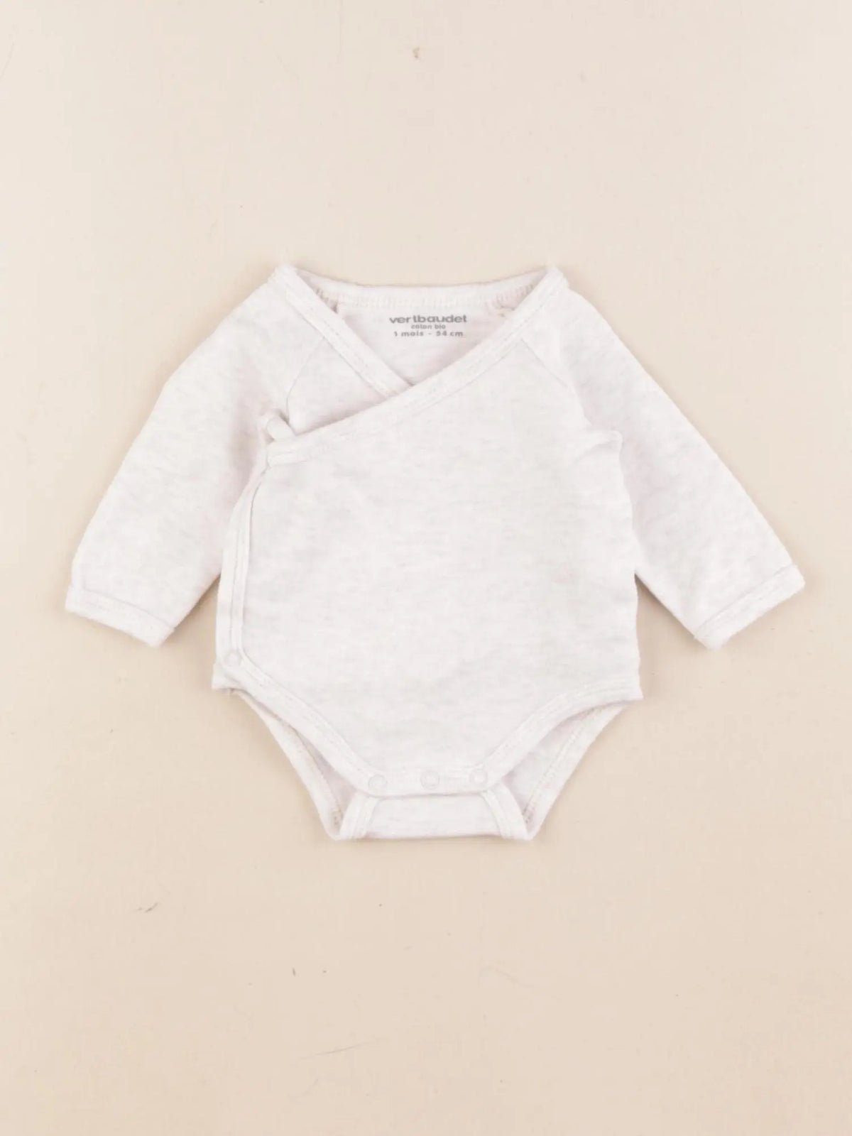 Vertbaudet - body beige - 1 mois