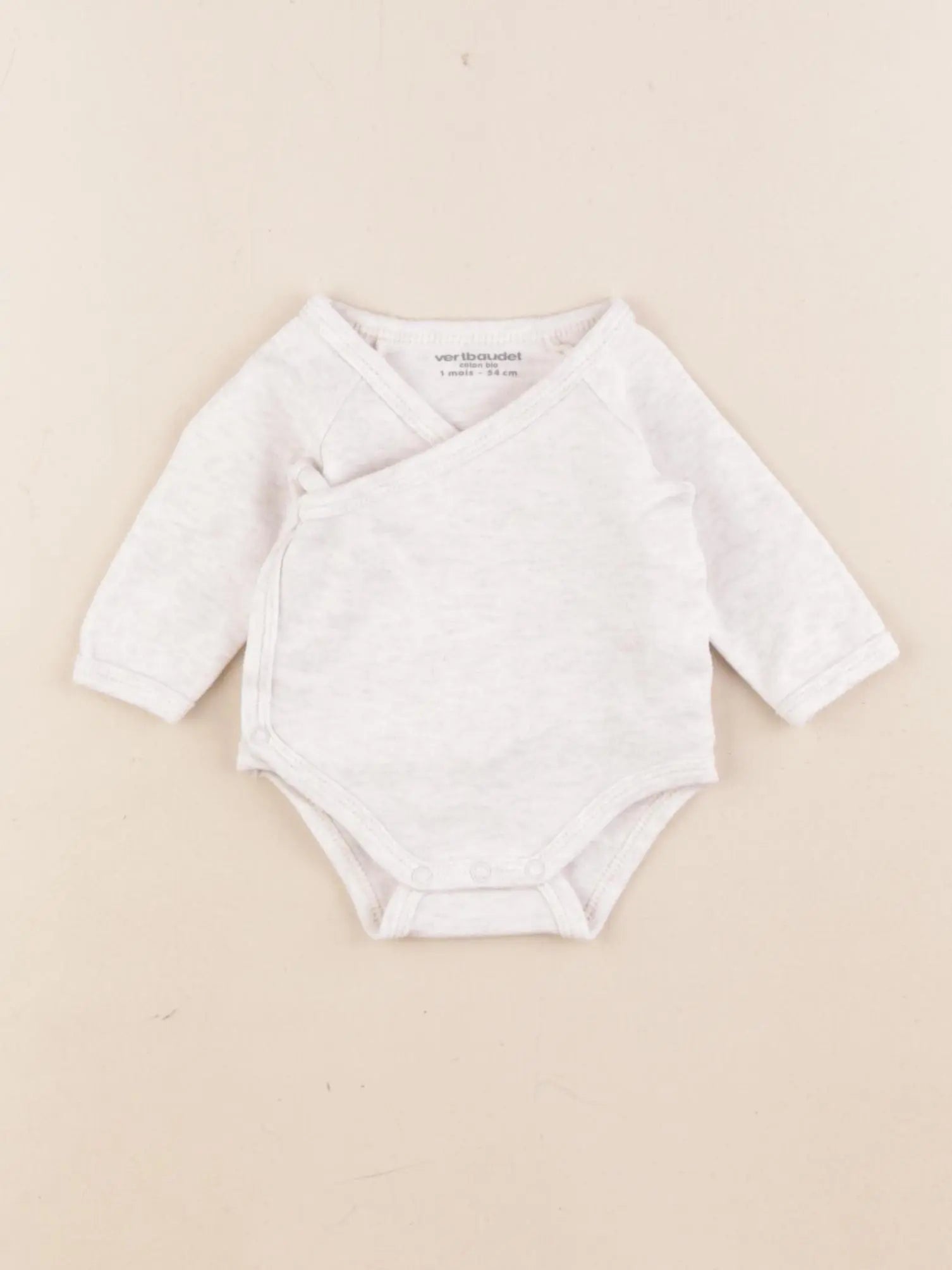 Vertbaudet - body beige - 3 mois