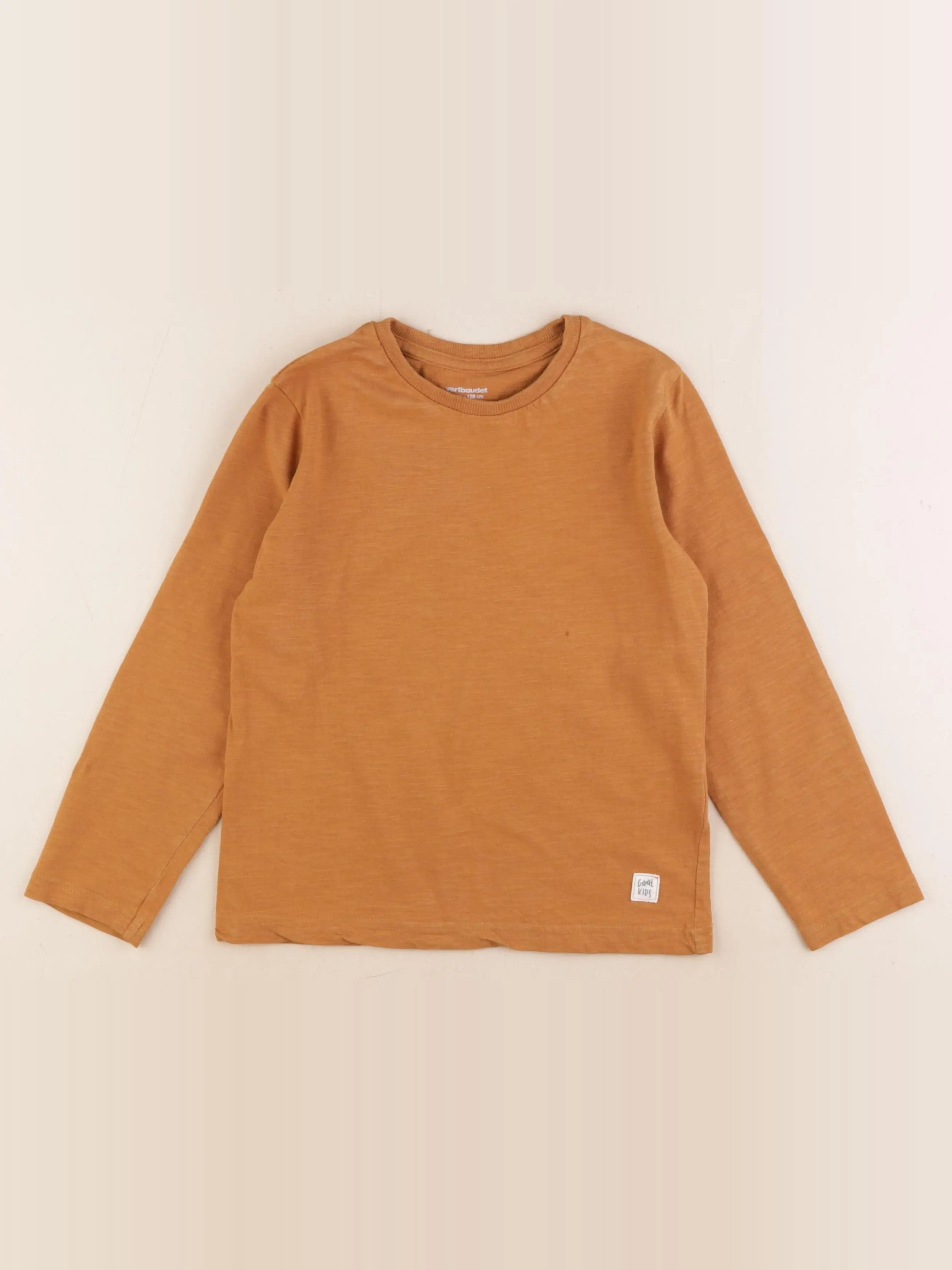 Vertbaudet - tee-shirt marron - 8 ans