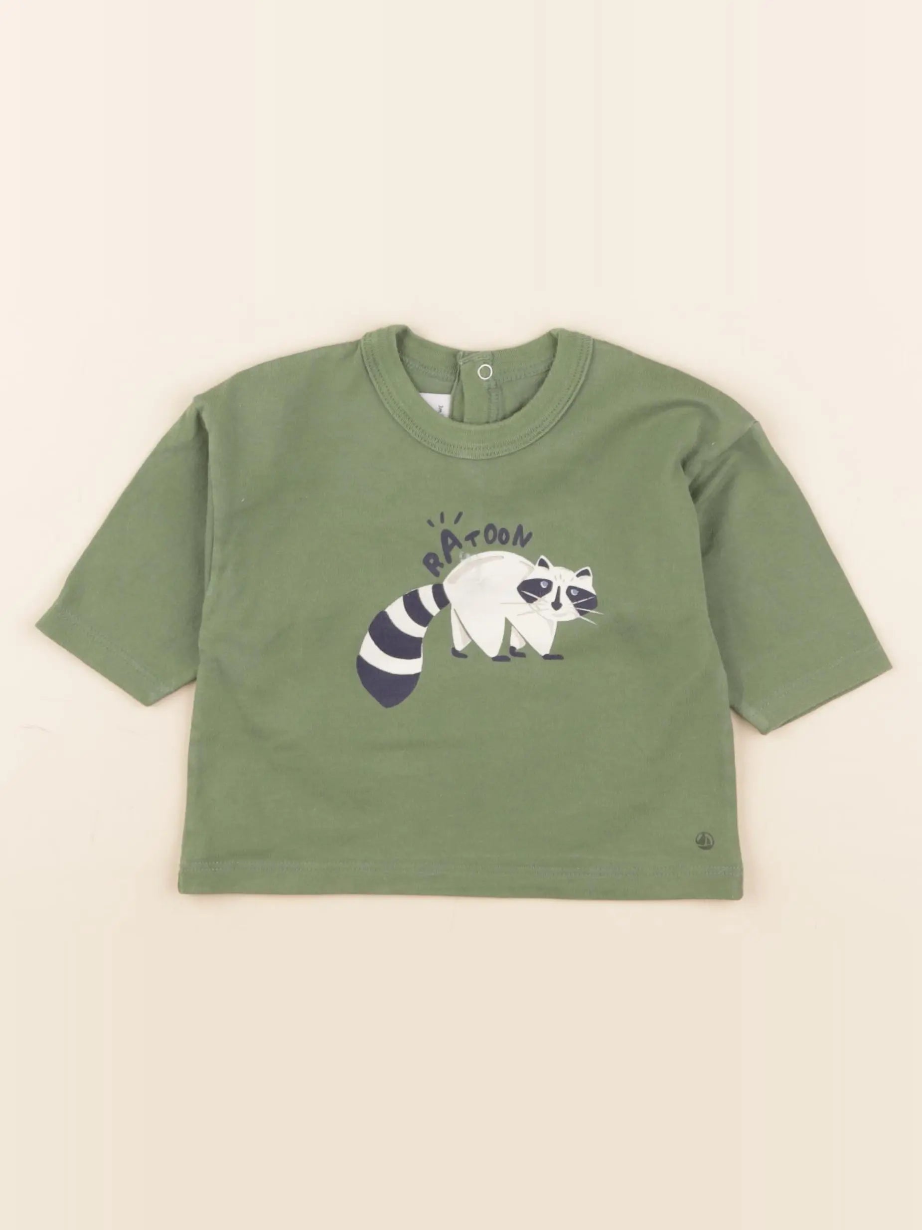Petit Bateau - tee-shirt vert - 3 mois
