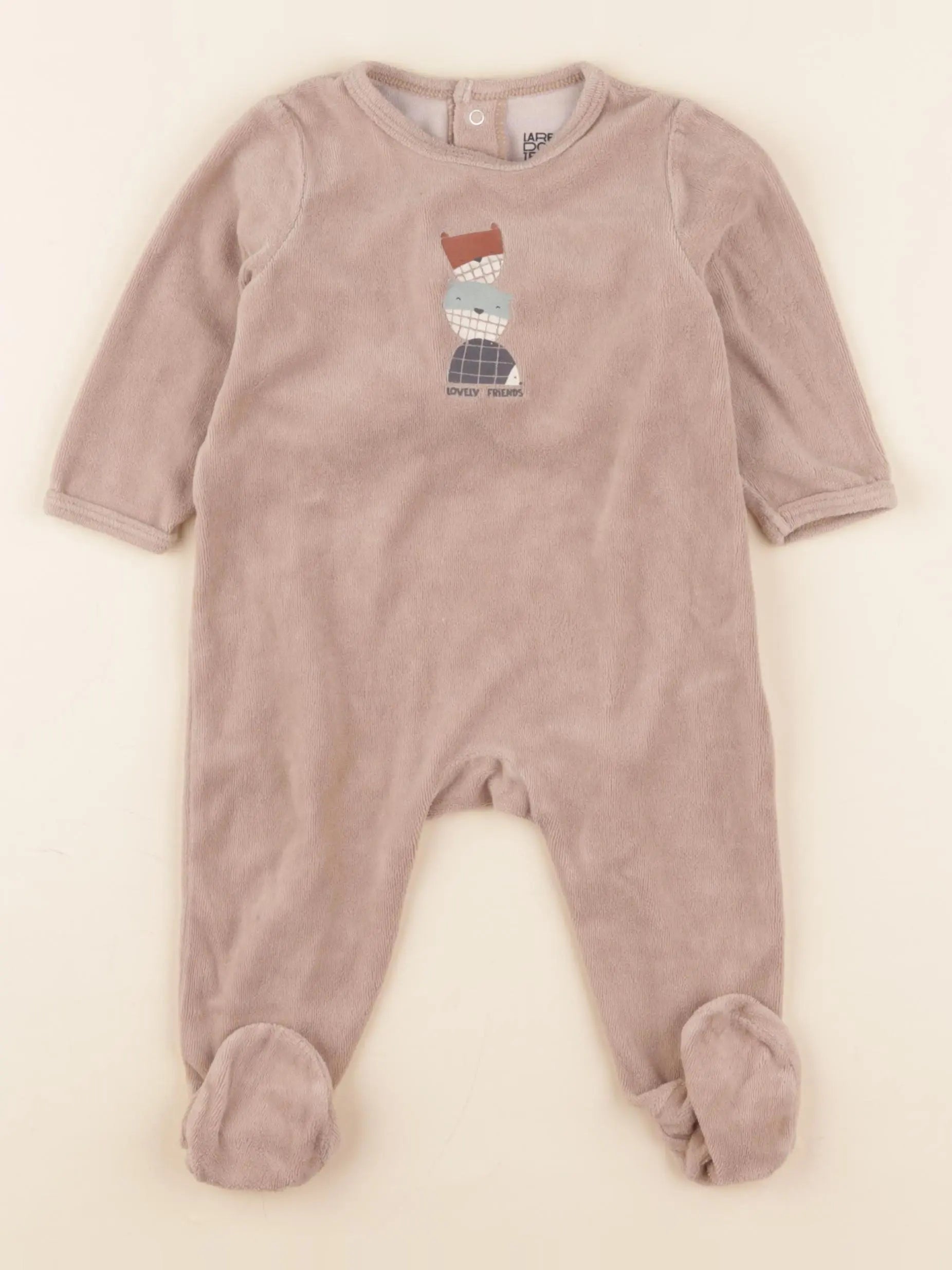 La Redoute - pyjama velours marron - 9 mois