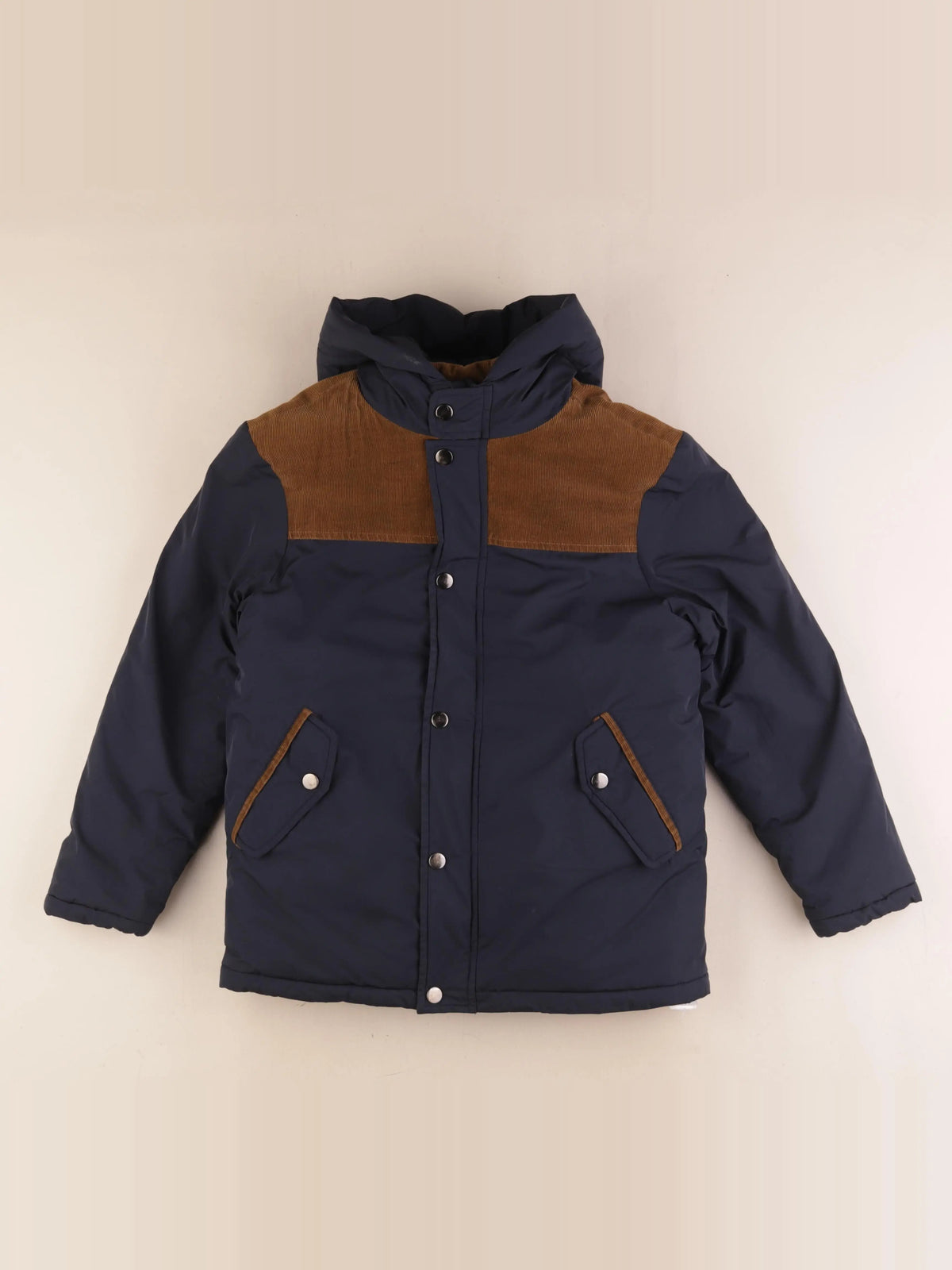 Cyrillus - manteau doublure amovible bleu - 10 ans