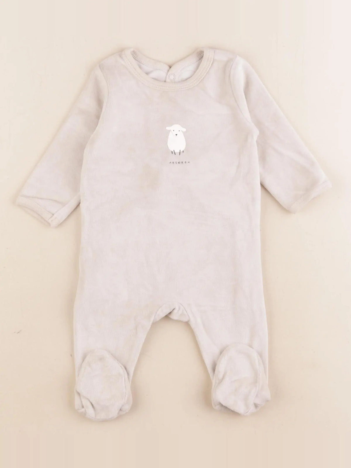 Absorba - pyjama velours beige - 3 mois