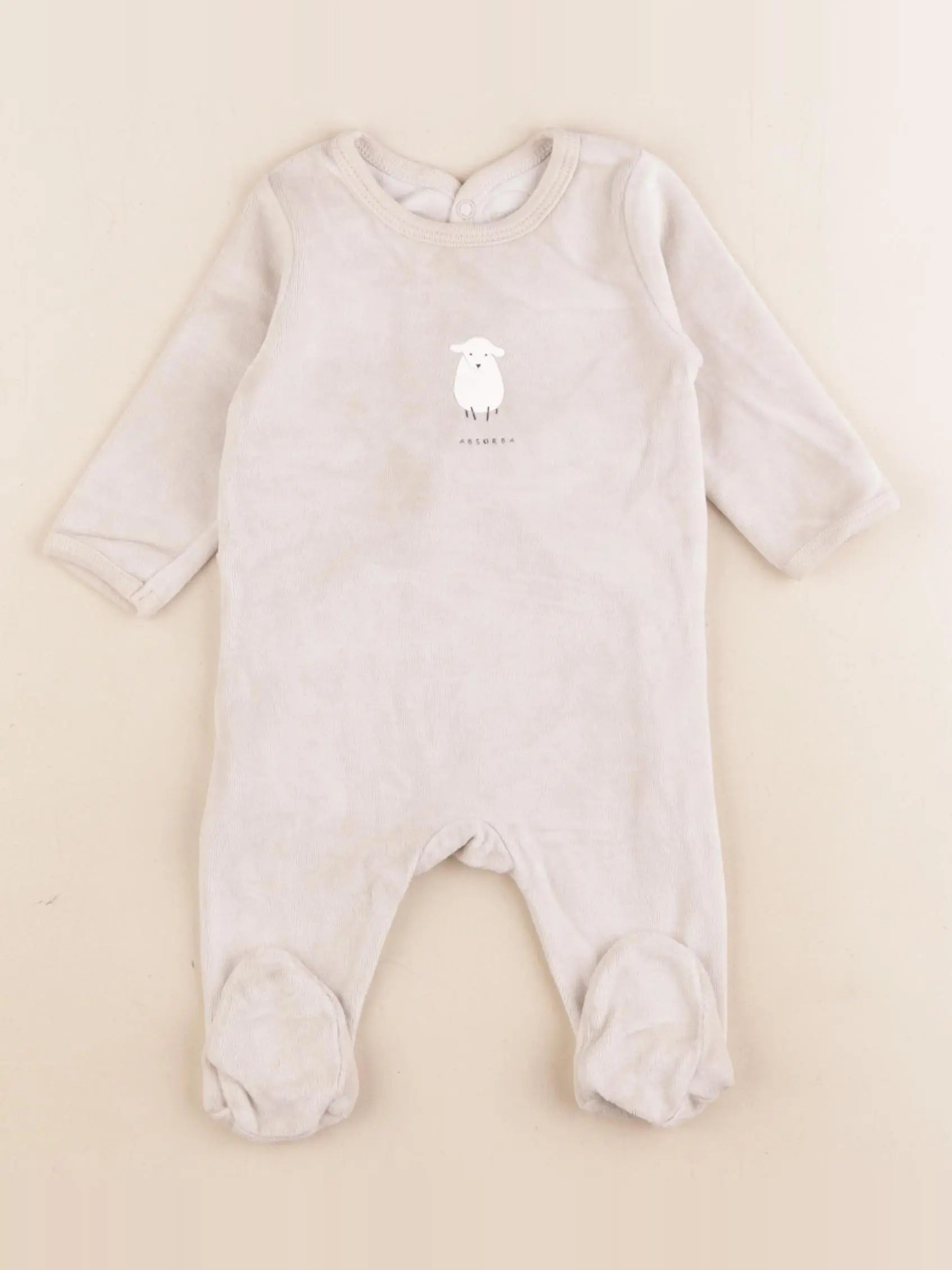 Absorba - pyjama velours beige - 3 mois