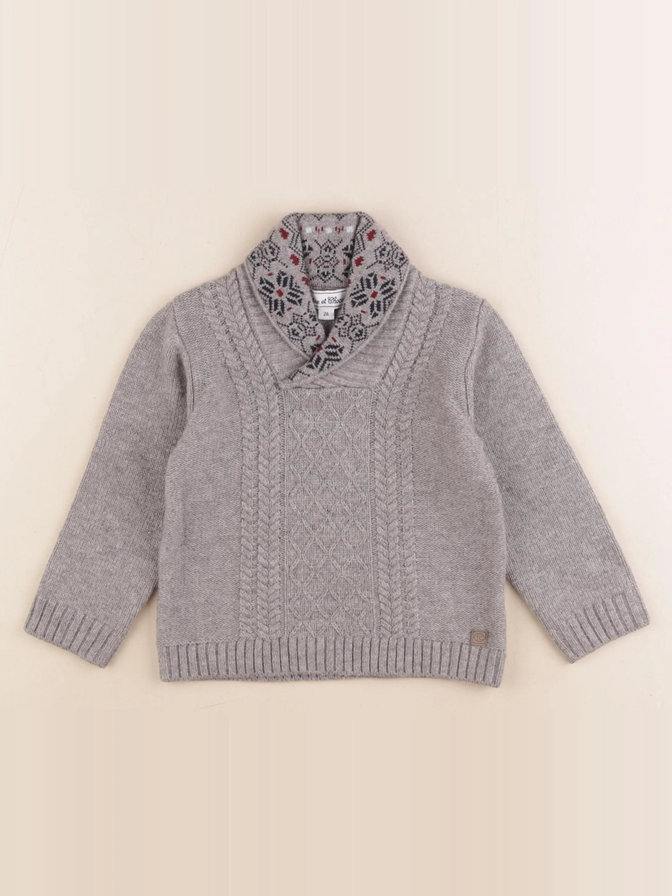 Tartine & Chocolat - pull gris - 2 ans