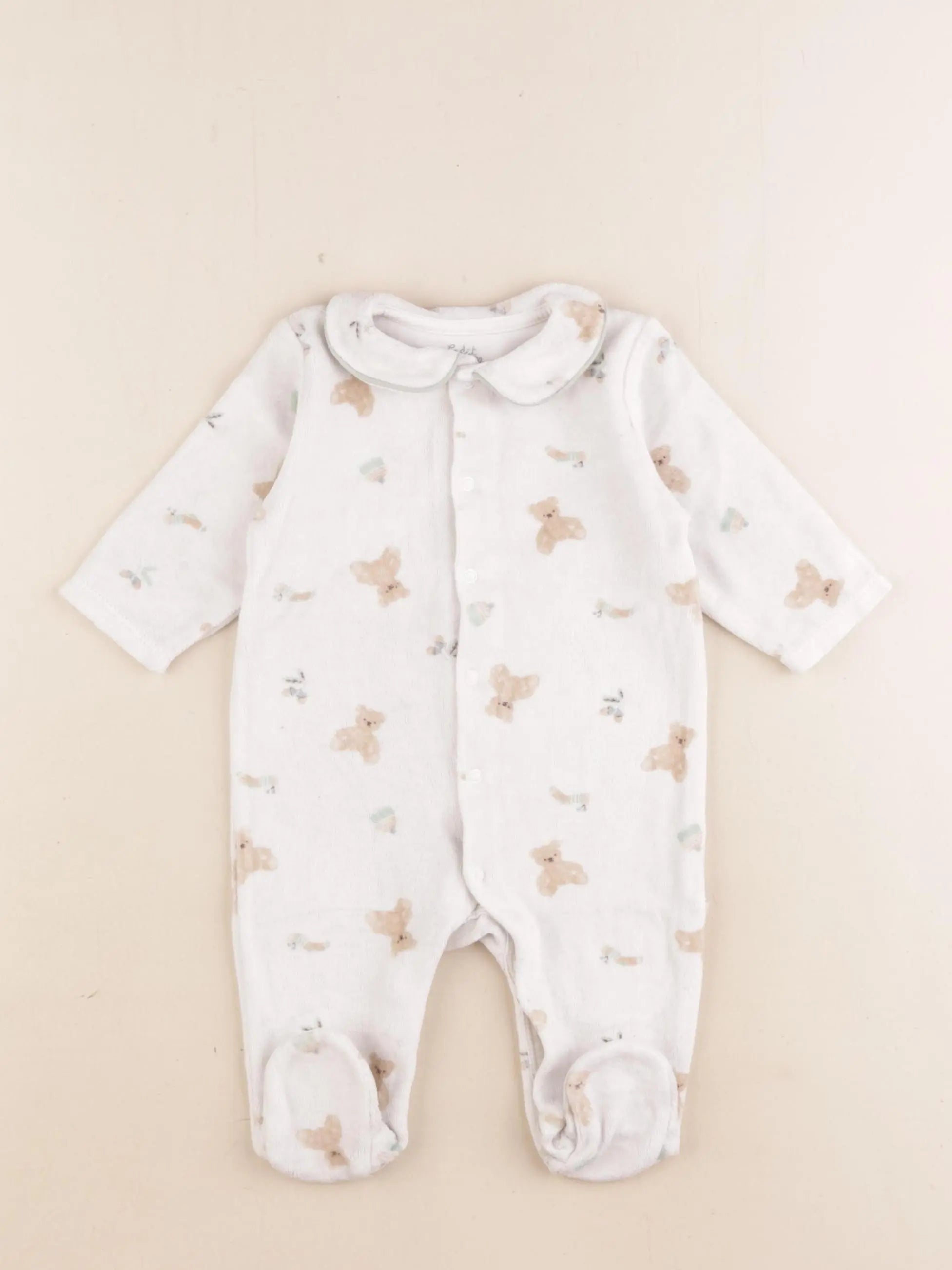 Cadet Rousselle - pyjama velours multicolore - 3 mois