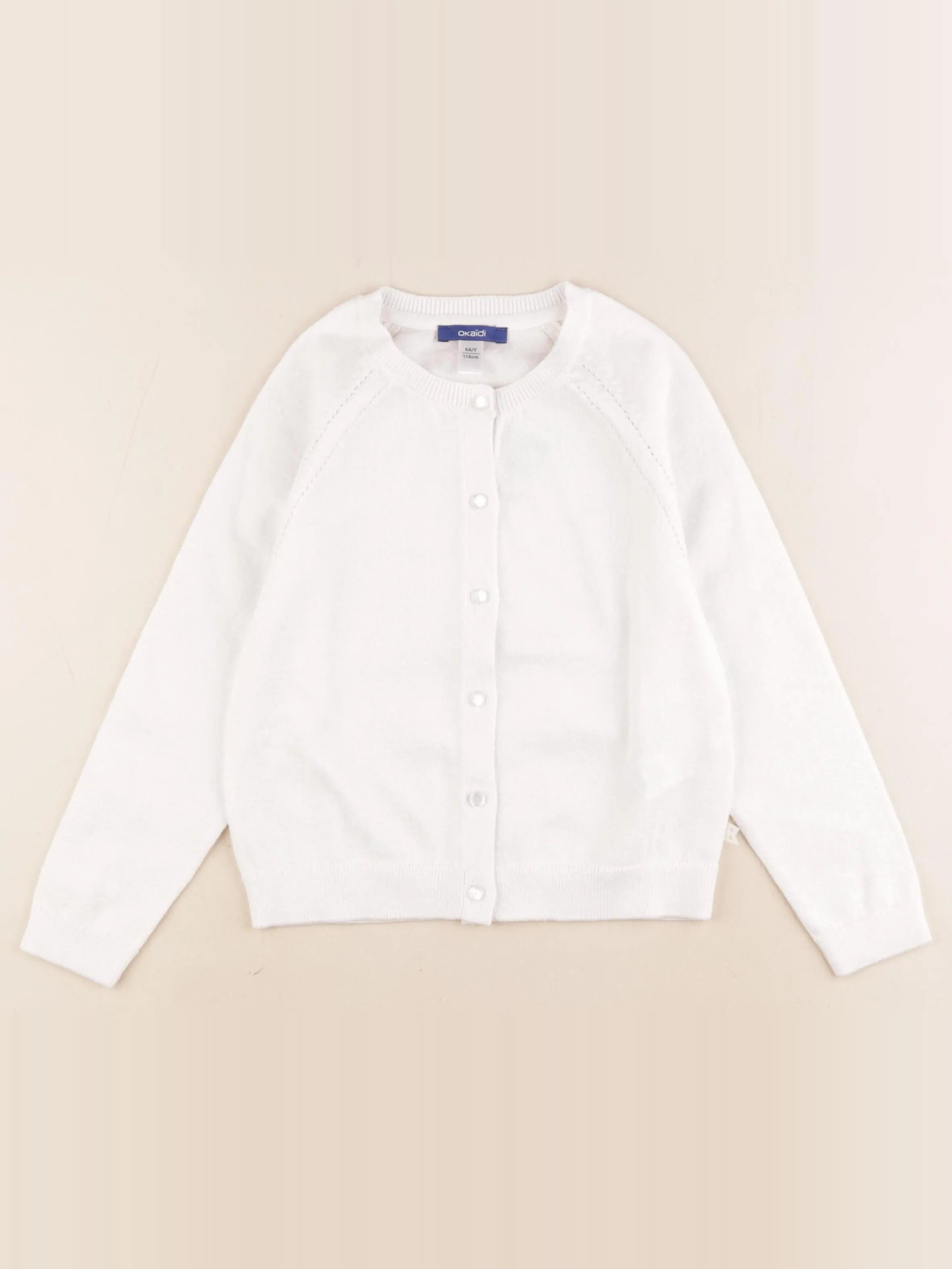 Okaidi - gilet blanc - 6 ans