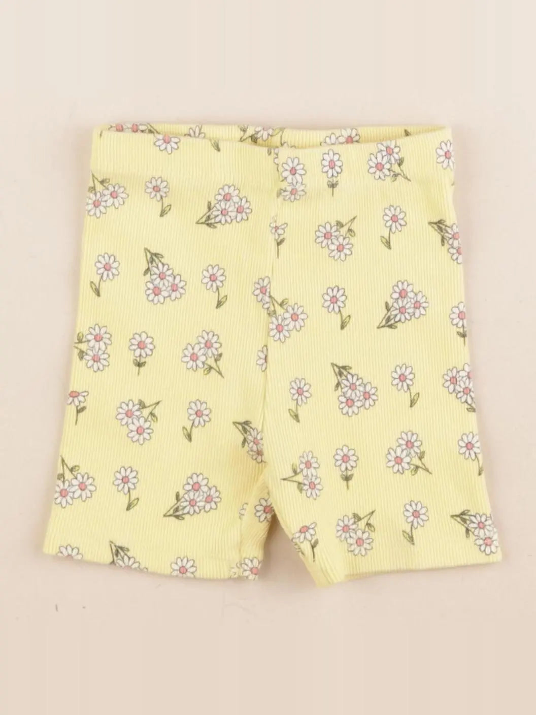 Zara - legging court jaune - 12/18 mois