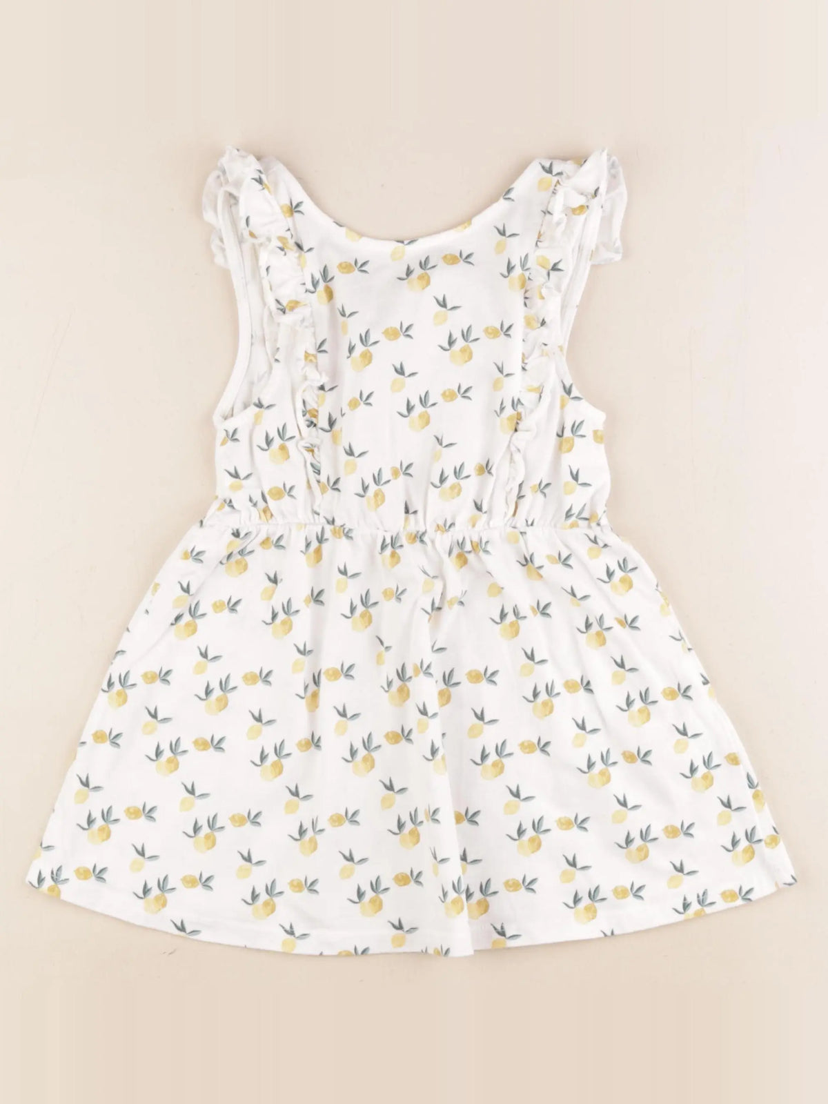 Cyrillus - robe blanc, jaune - 4 ans