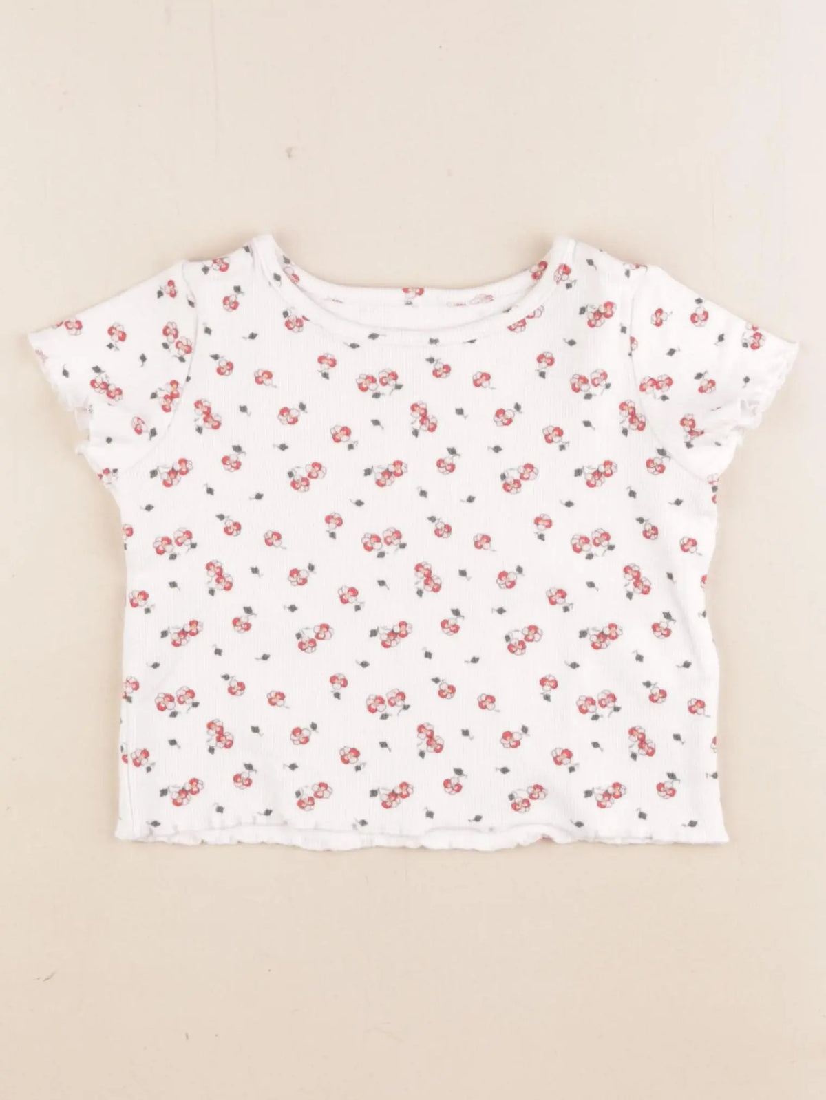 Cyrillus - tee-shirt blanc, rouge - 3 ans