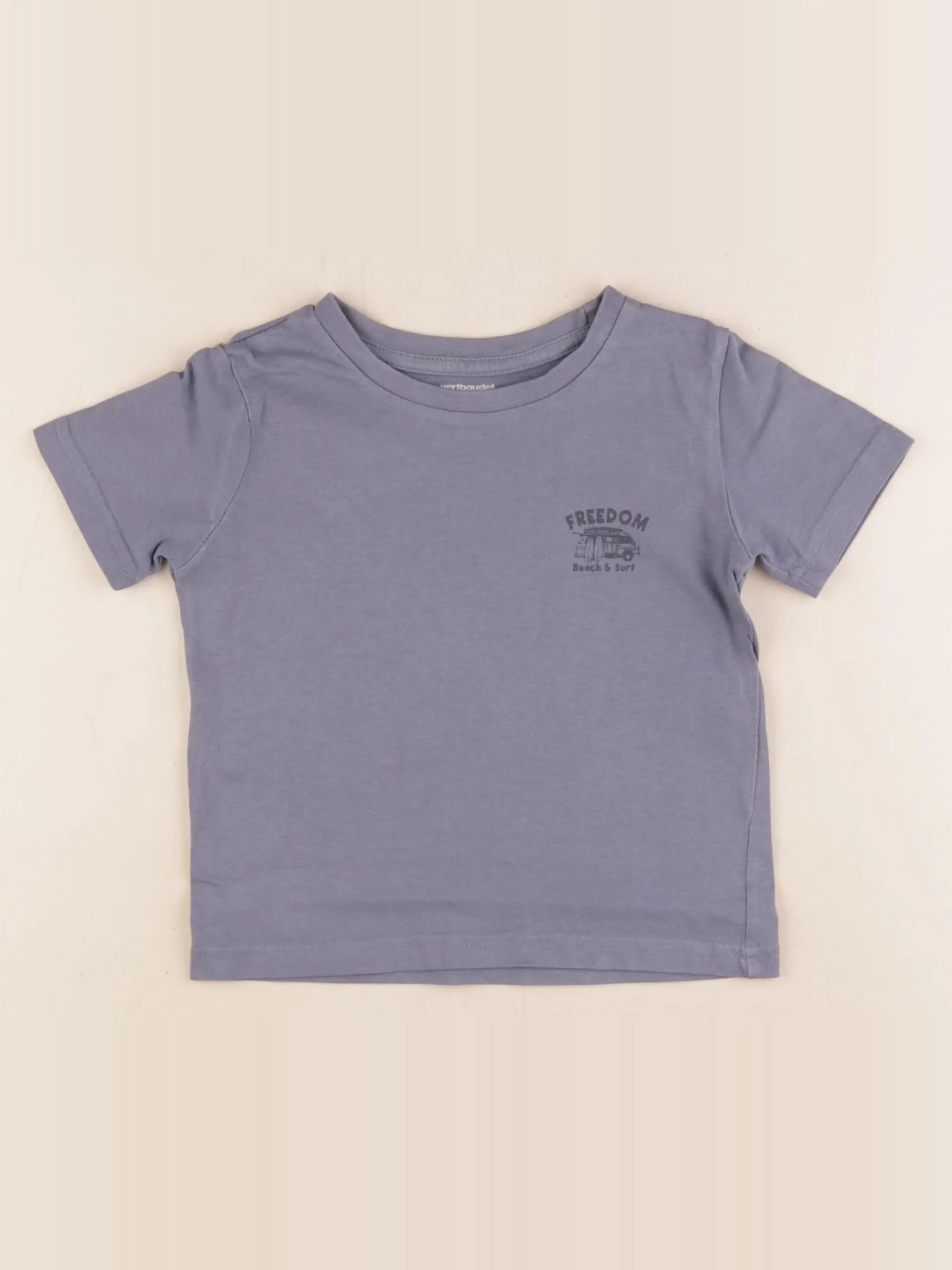Vertbaudet - tee-shirt bleu - 4 ans