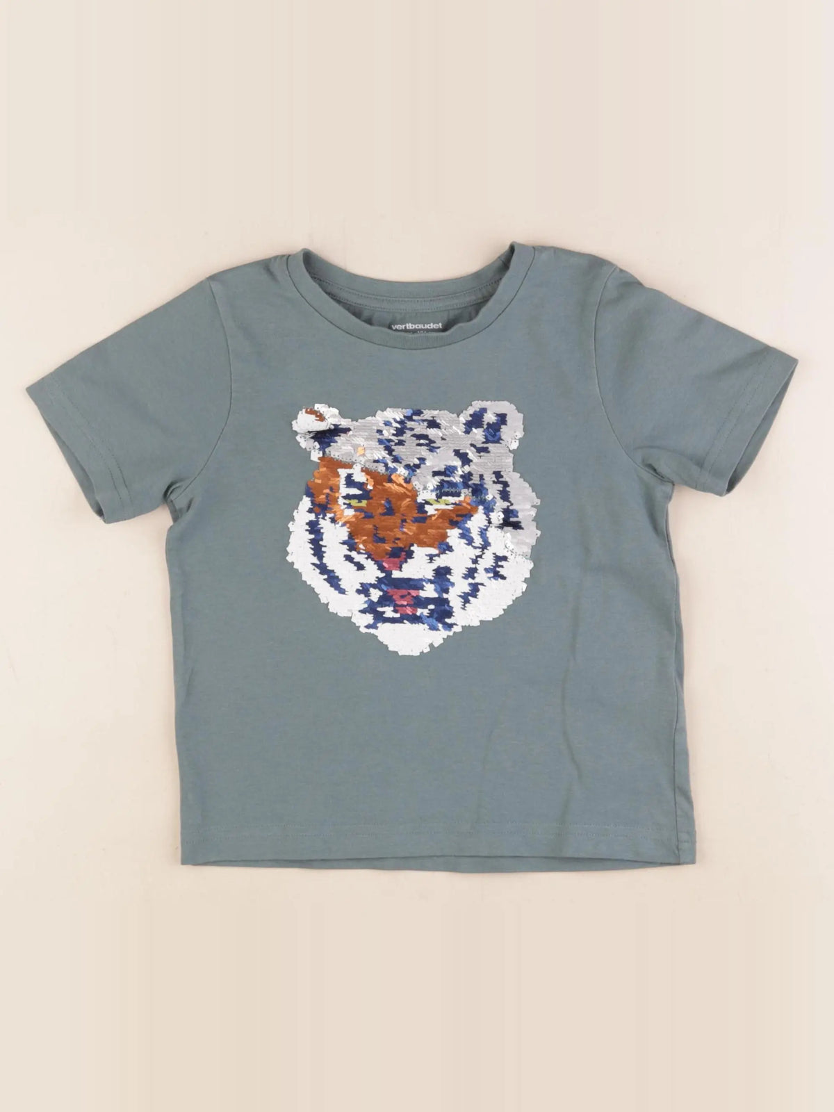 Vertbaudet - tee-shirt vert - 4 ans