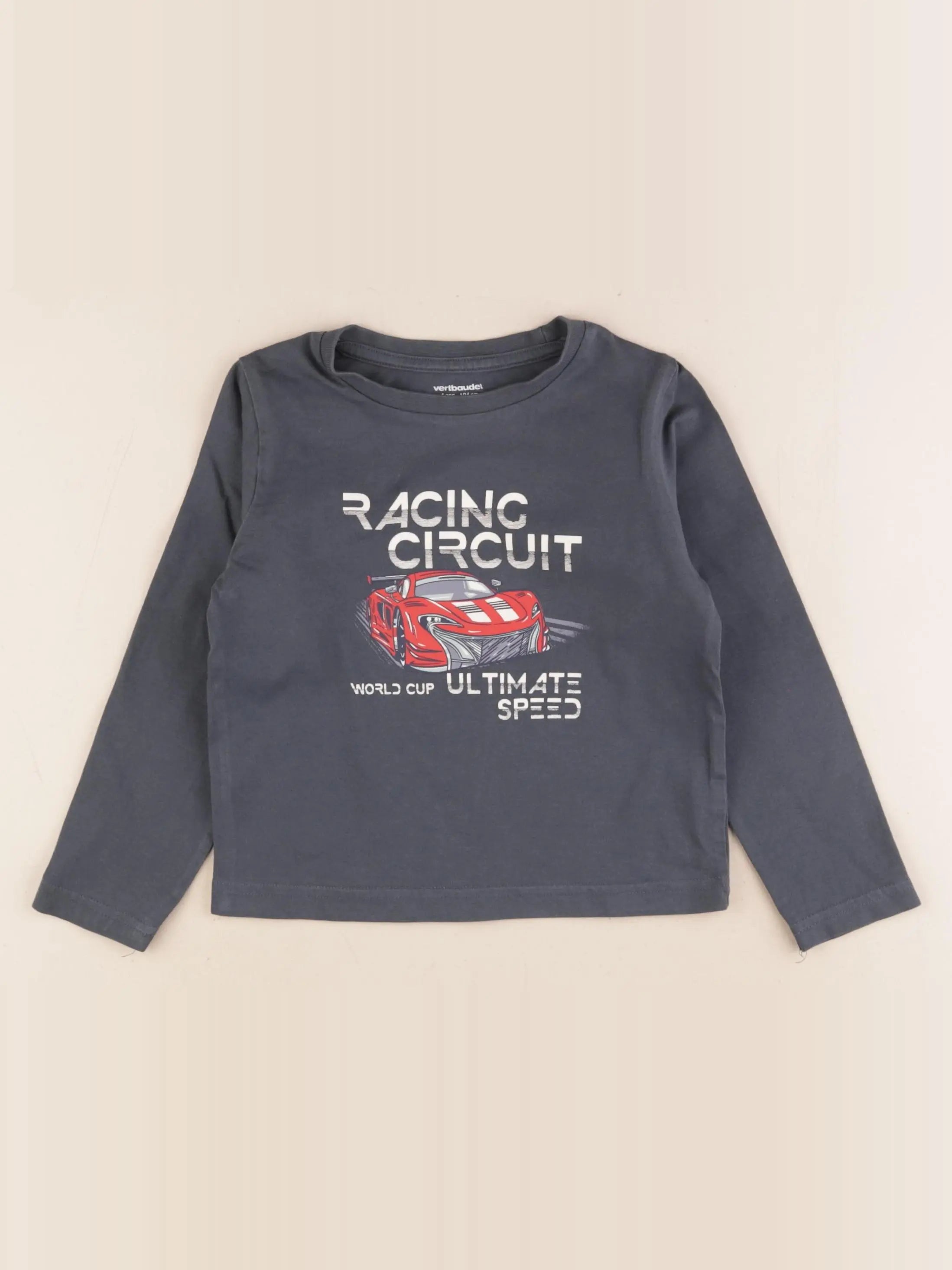 Vertbaudet - tee-shirt bleu - 4 ans