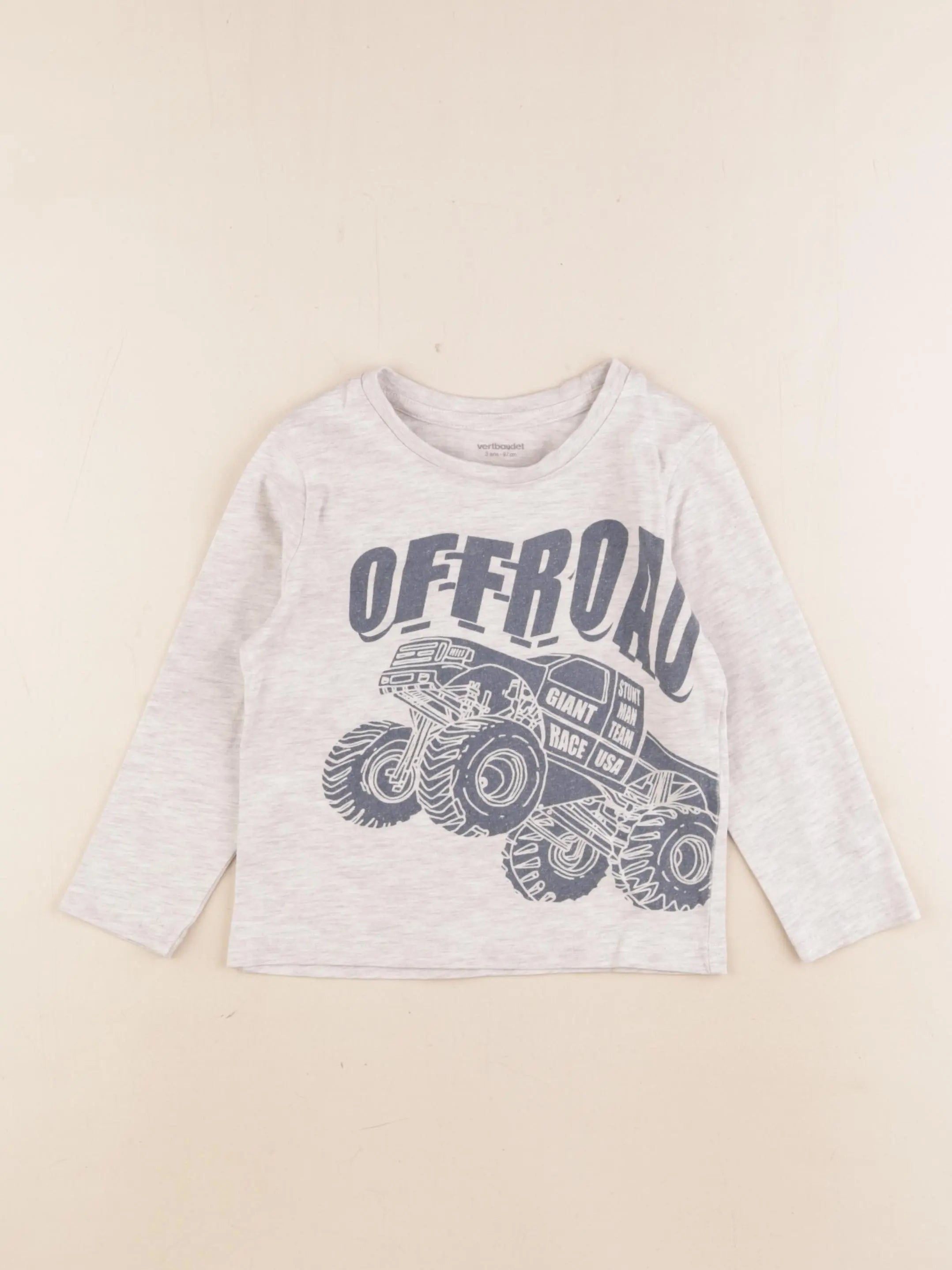Vertbaudet - tee-shirt gris - 3 ans