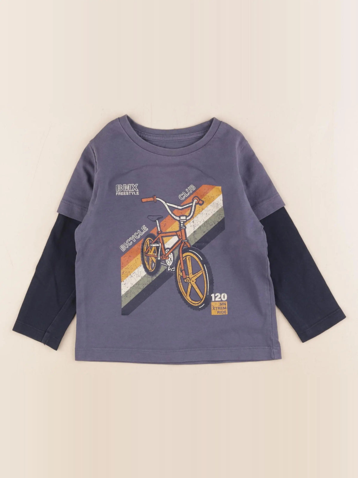 Vertbaudet - tee-shirt bleu - 3 ans