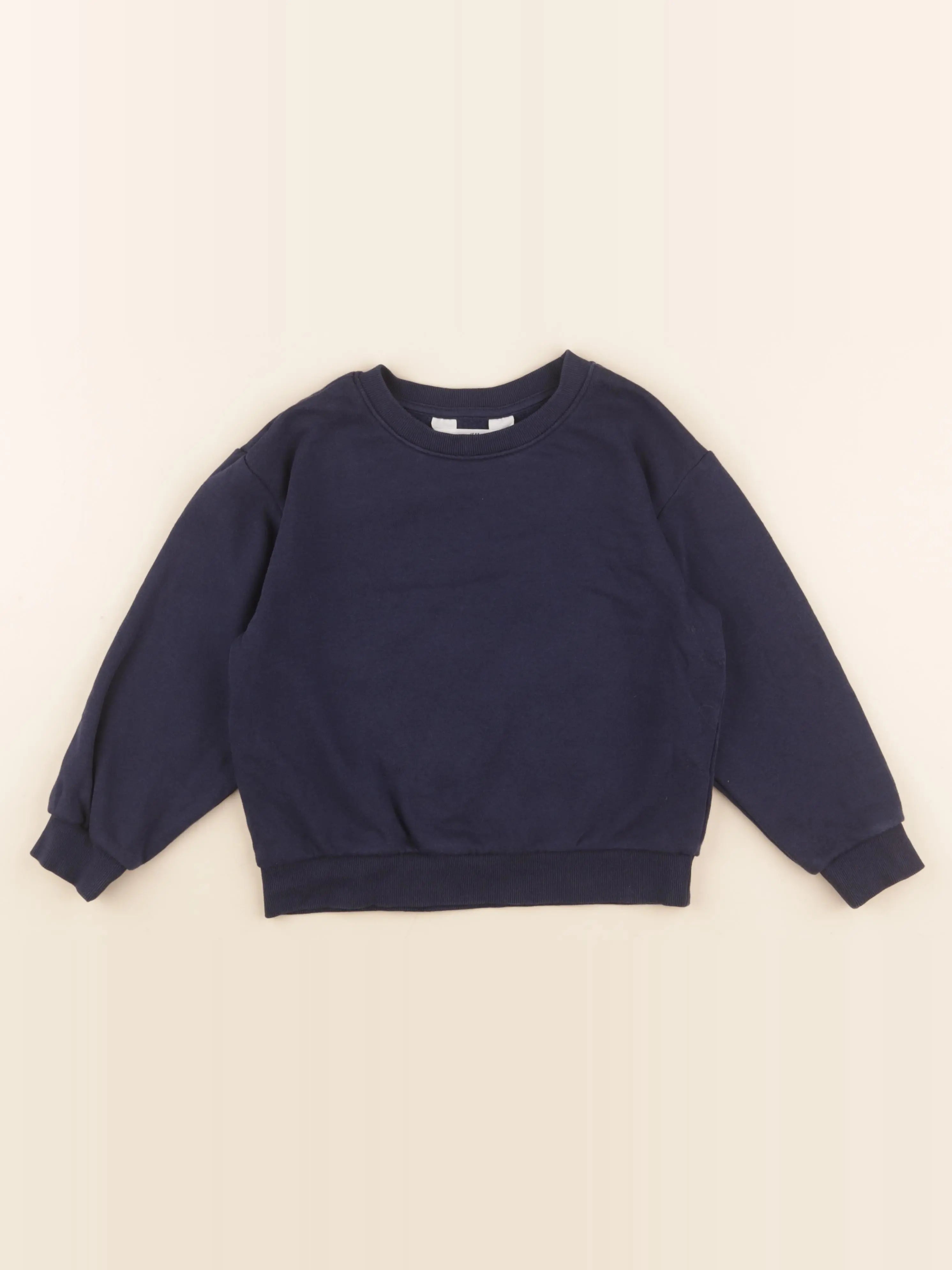 H&M - sweat bleu - 4/6 ans