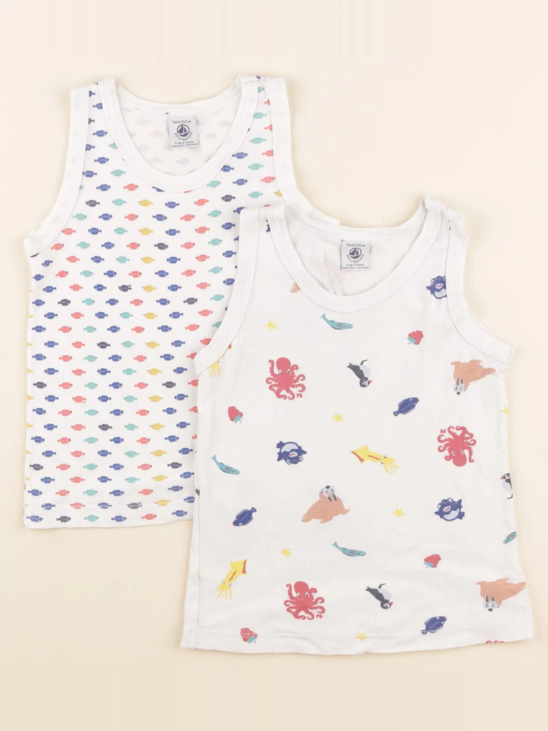 Petit Bateau - maillot de corps multicolore - 5 ans