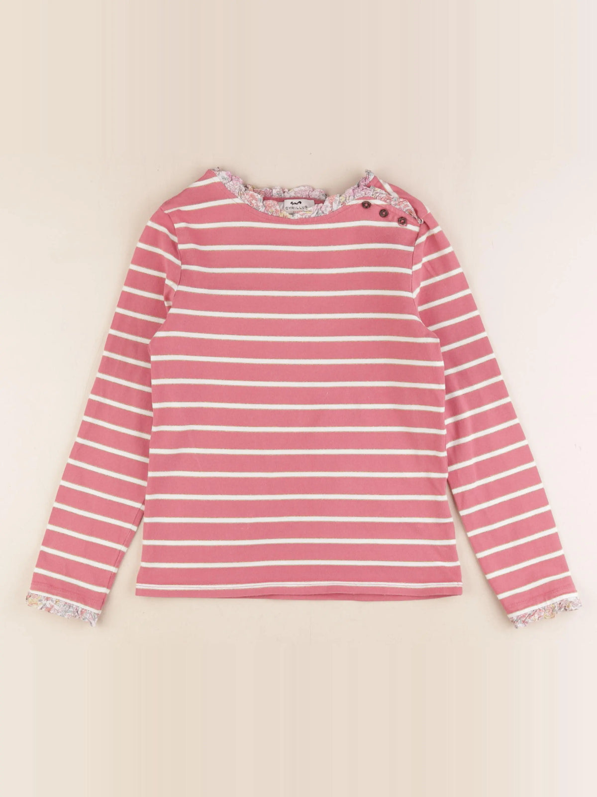 Cyrillus - tee-shirt rose - 10 ans