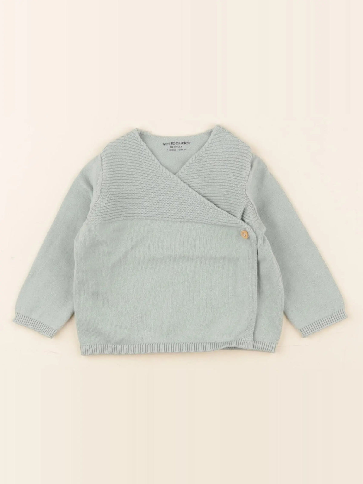 Vertbaudet - gilet vert - 3 mois