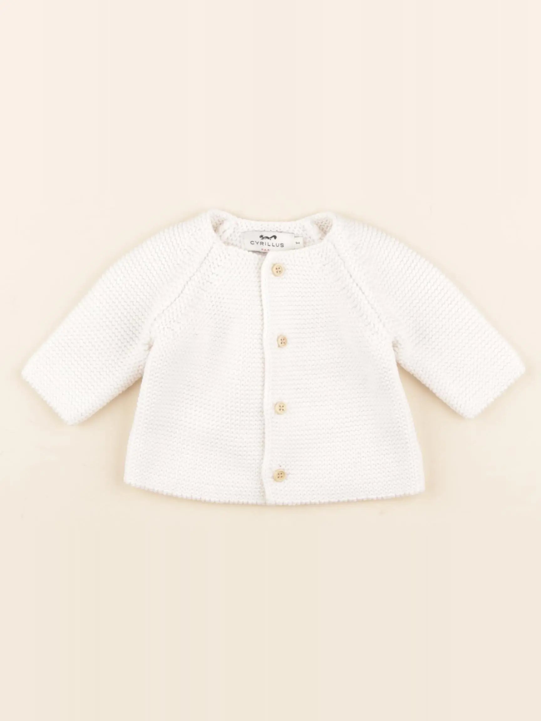 Cyrillus - gilet blanc - 1 mois
