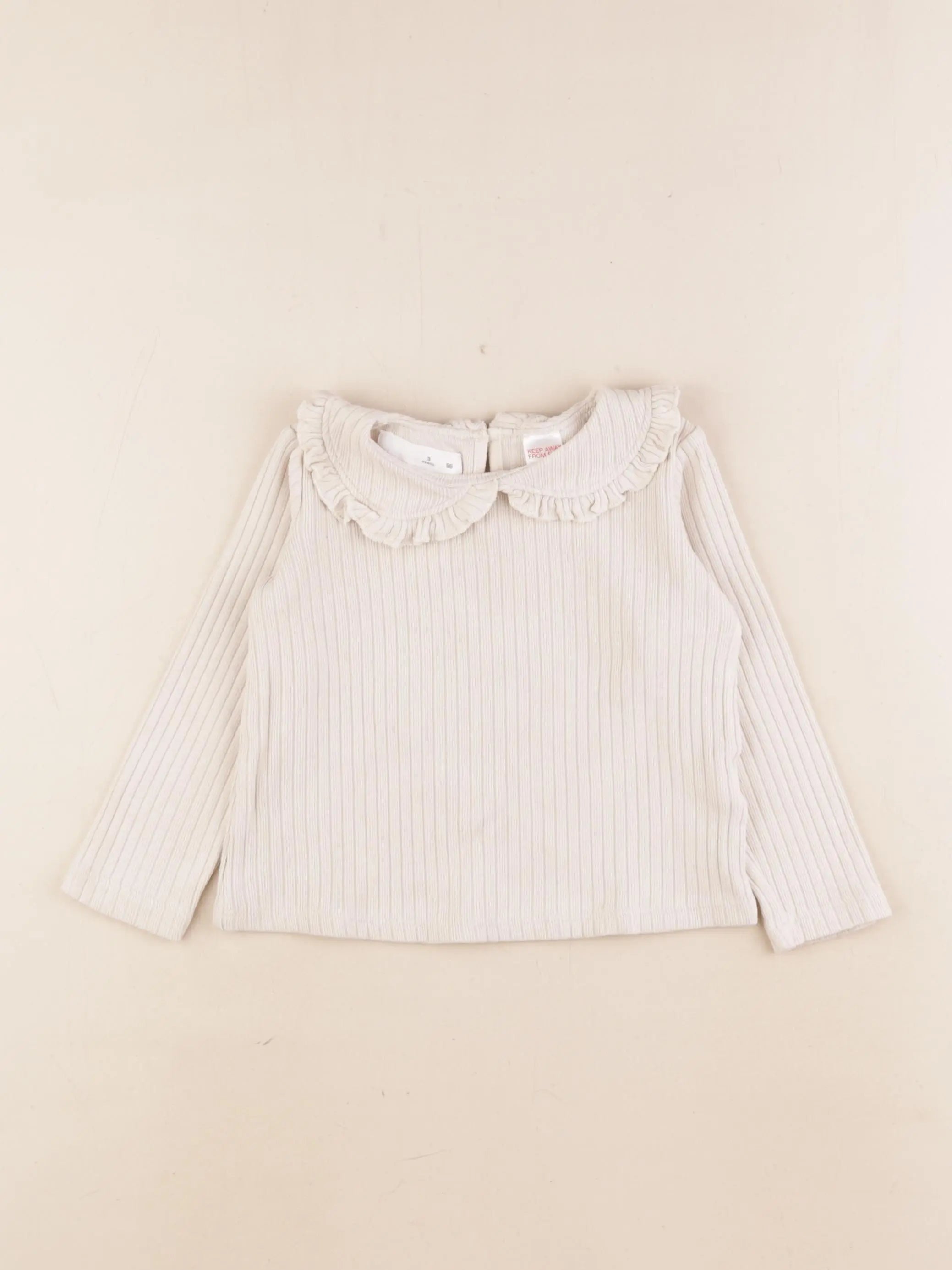 Zara - tee-shirt beige - 3 ans