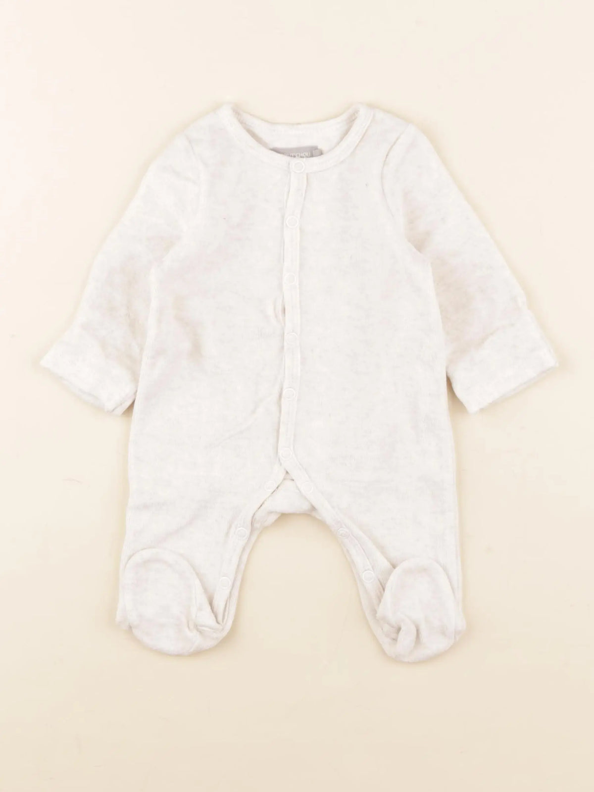 Boutchou - pyjama velours beige - 1 mois