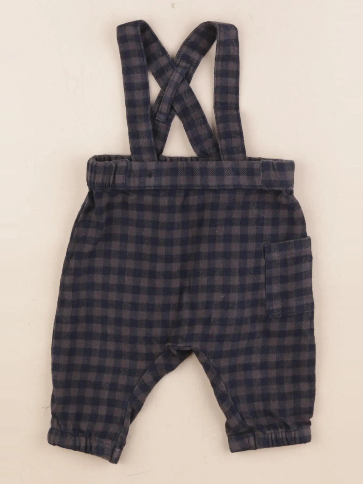 H&M - pantalon bleu, gris - 1/2 mois