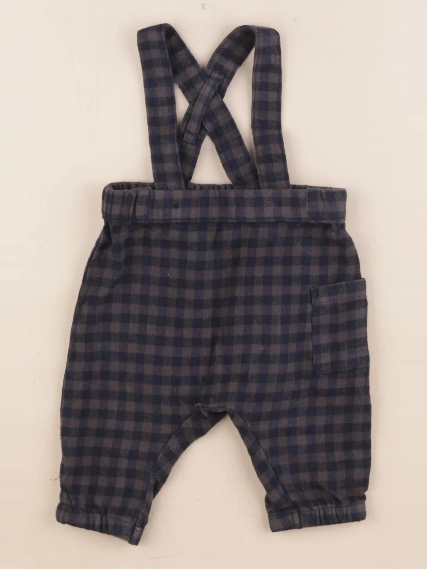 H&M - pantalon bleu, gris - 1/2 mois