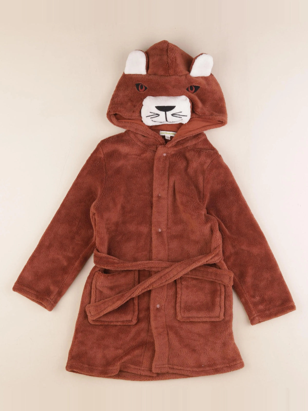 Vertbaudet - robe de chambre marron - 6 ans