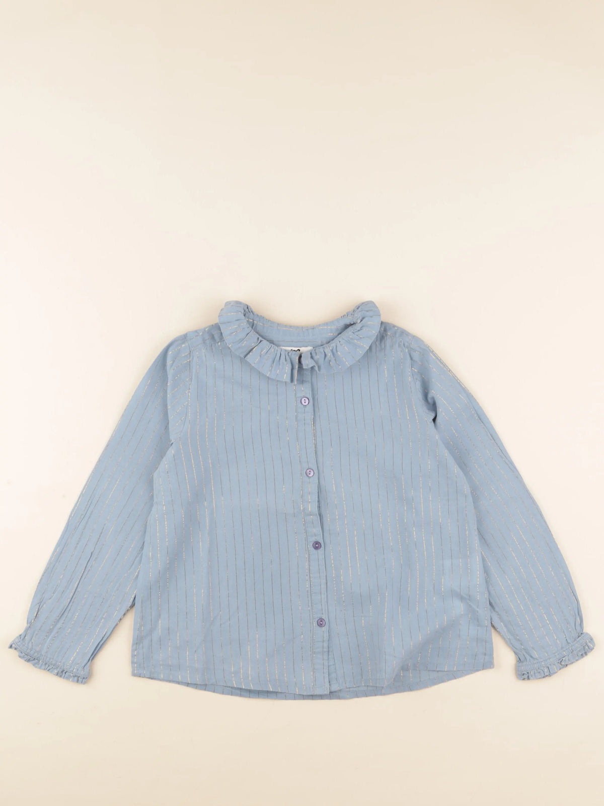 Cyrillus - blouse bleu, or - 8 ans