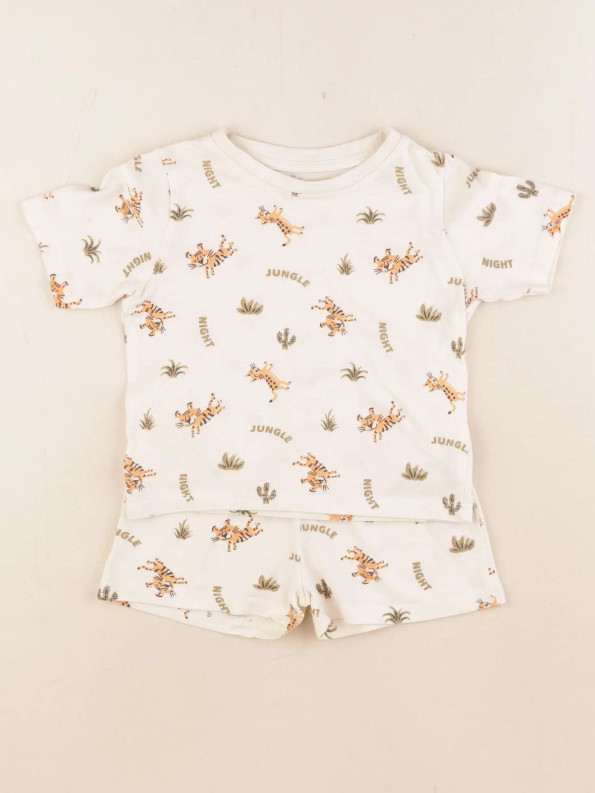 Vertbaudet - pyjama coton beige - 2 ans