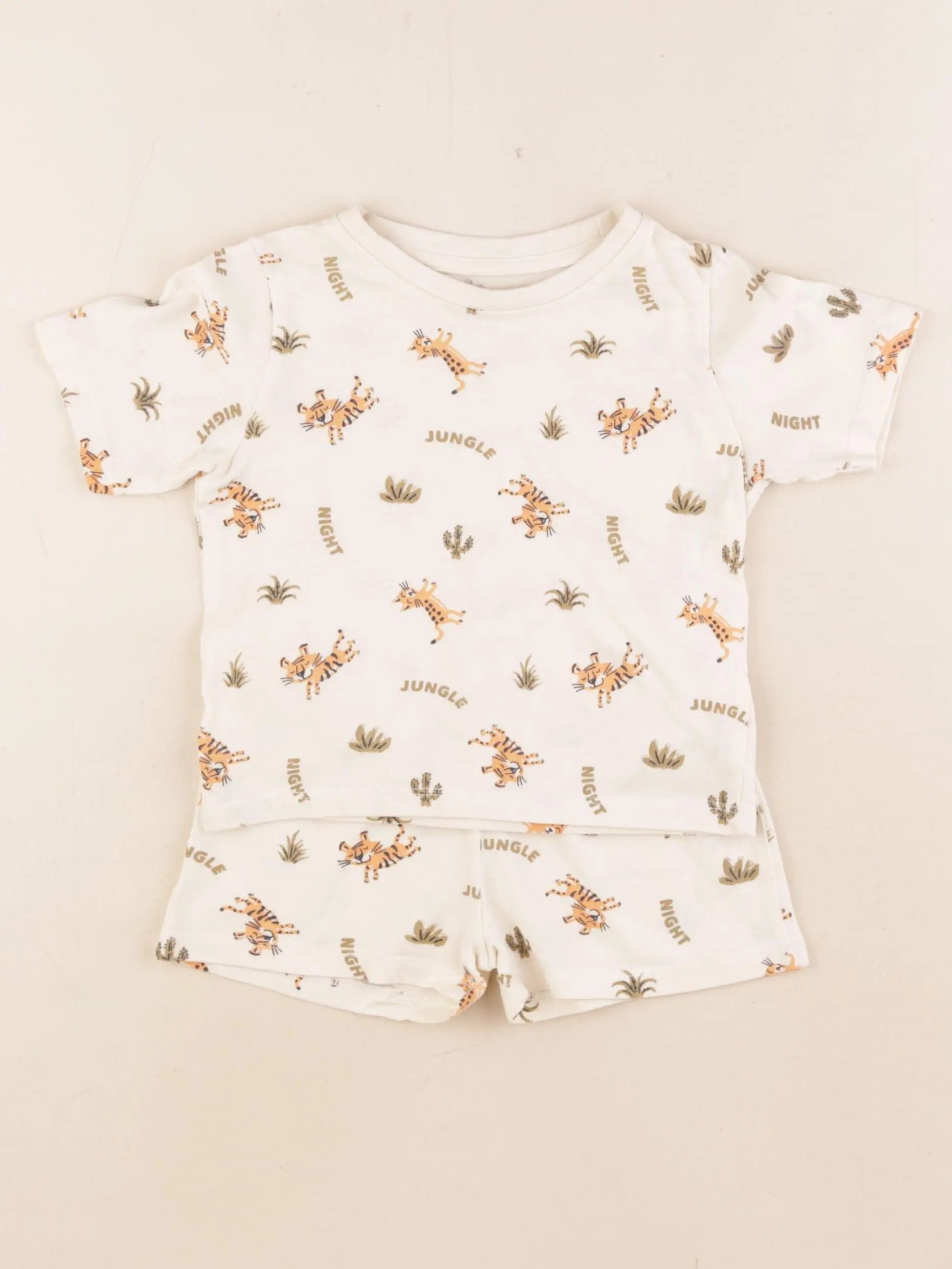 Vertbaudet - pyjama coton beige - 2 ans
