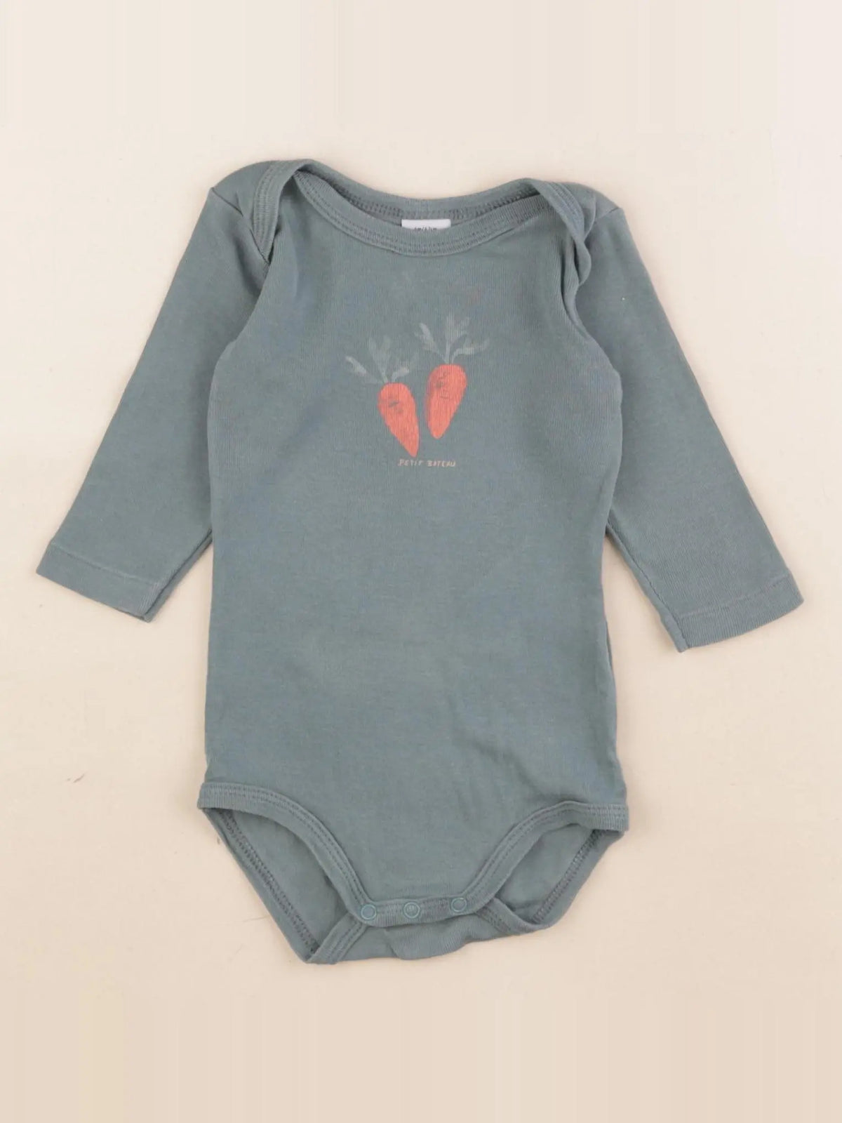 Petit Bateau - body vert - 6 mois