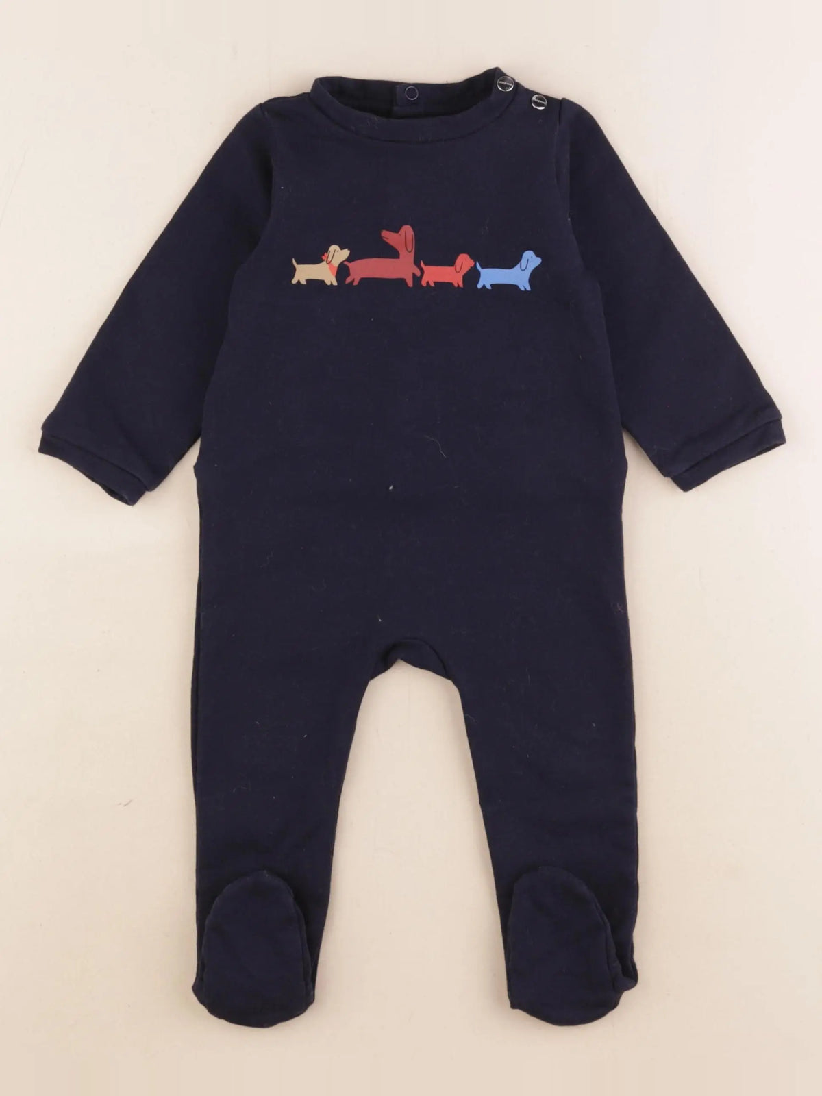 Jacadi - pyjama coton bleu - 12 mois