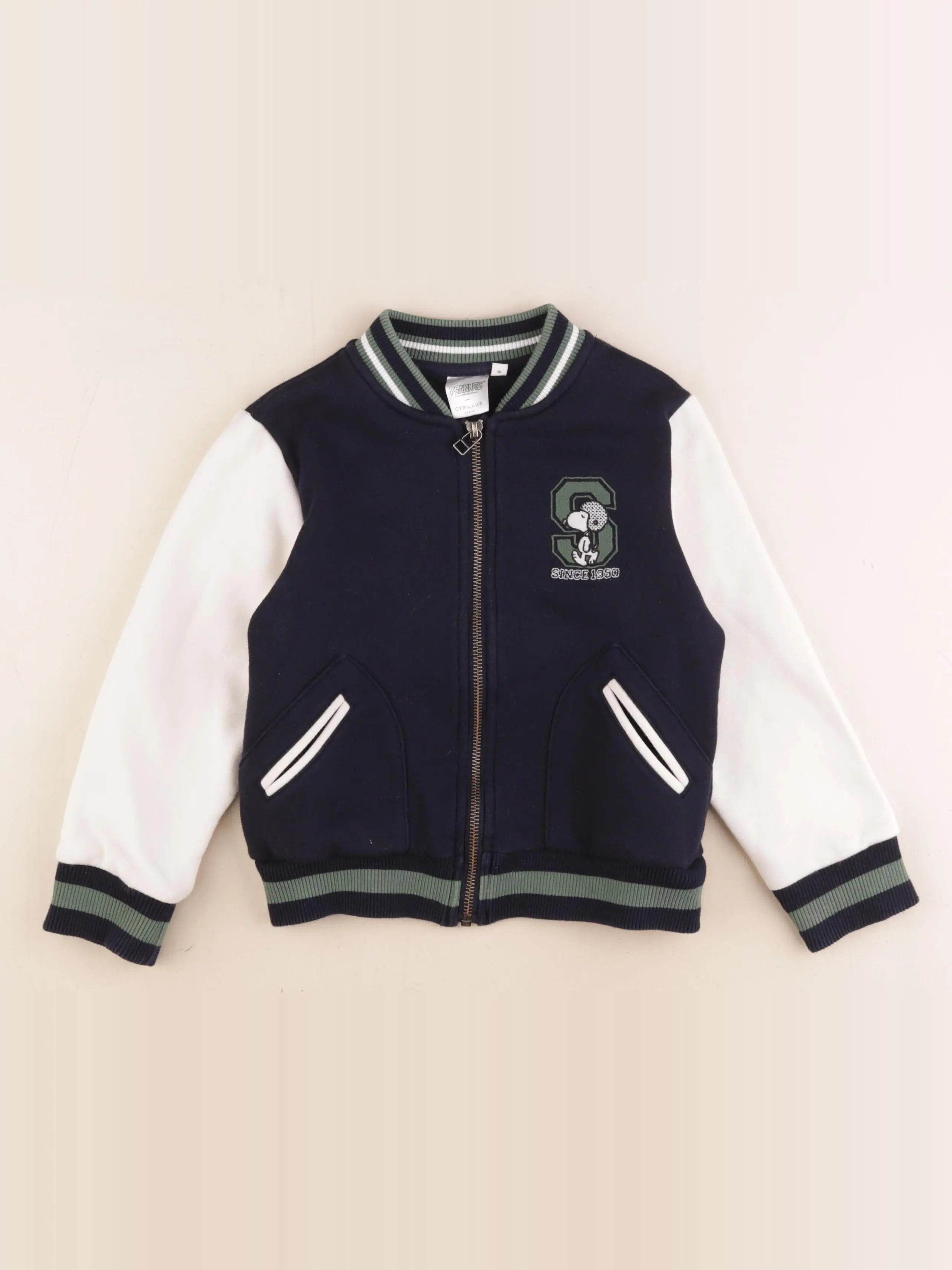Cyrillus - veste bleu, blanc - 6 ans