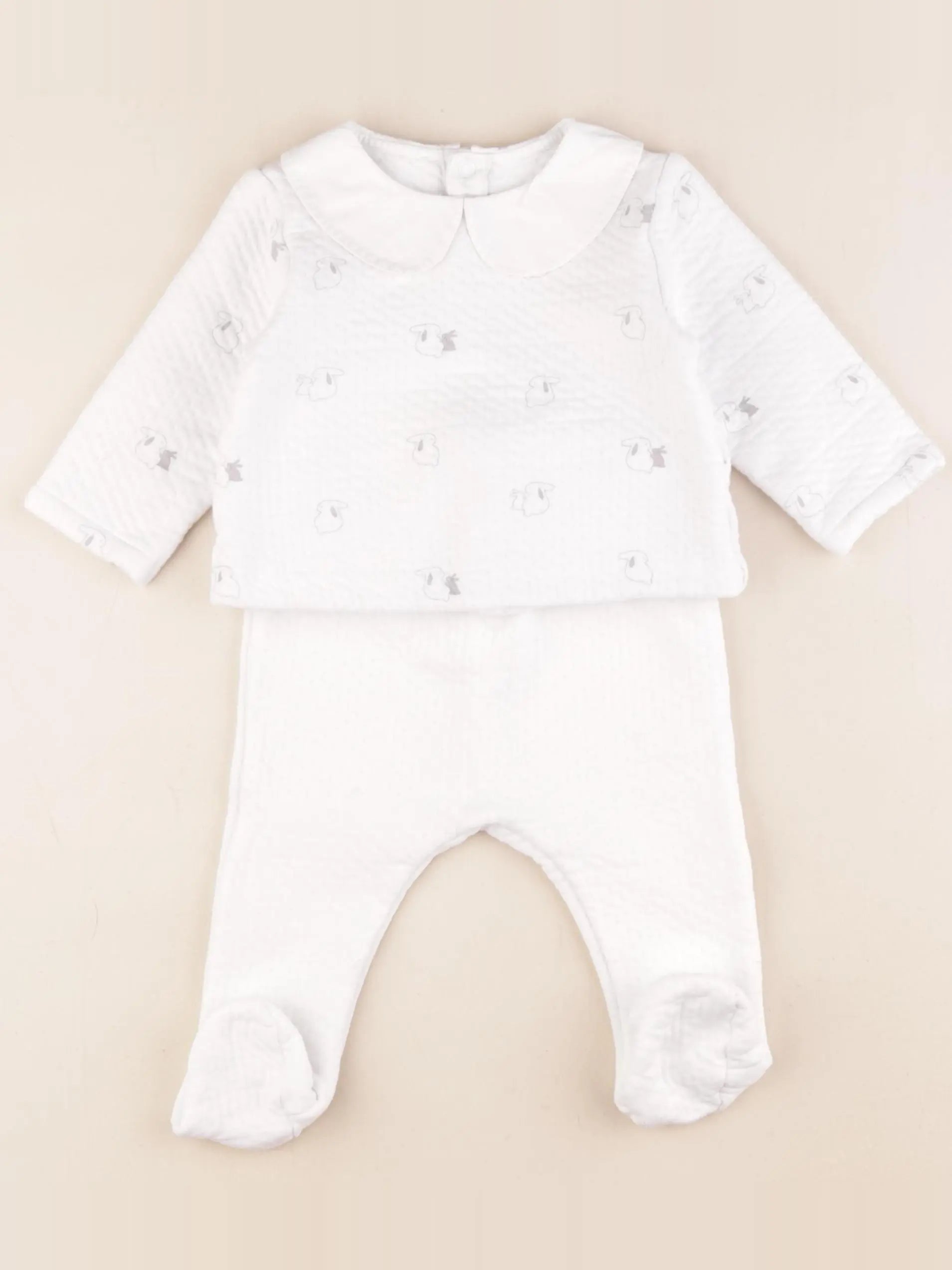 Jacadi - ensemble blanc - 12 mois