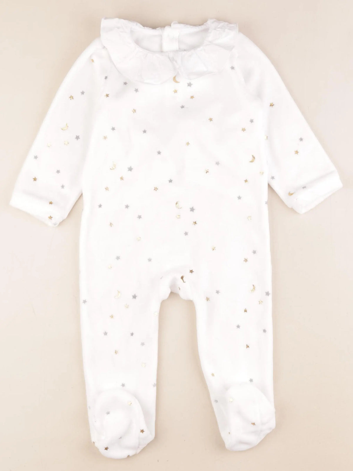 Jacadi - pyjama velours blanc, or - 18 mois