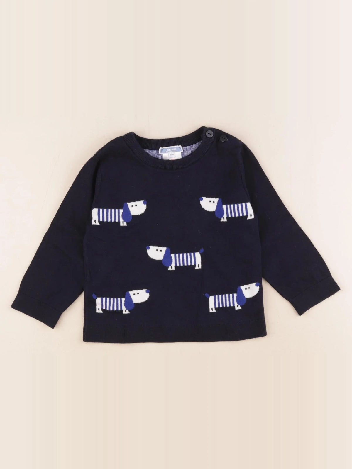 Jacadi - pull bleu - 36 mois