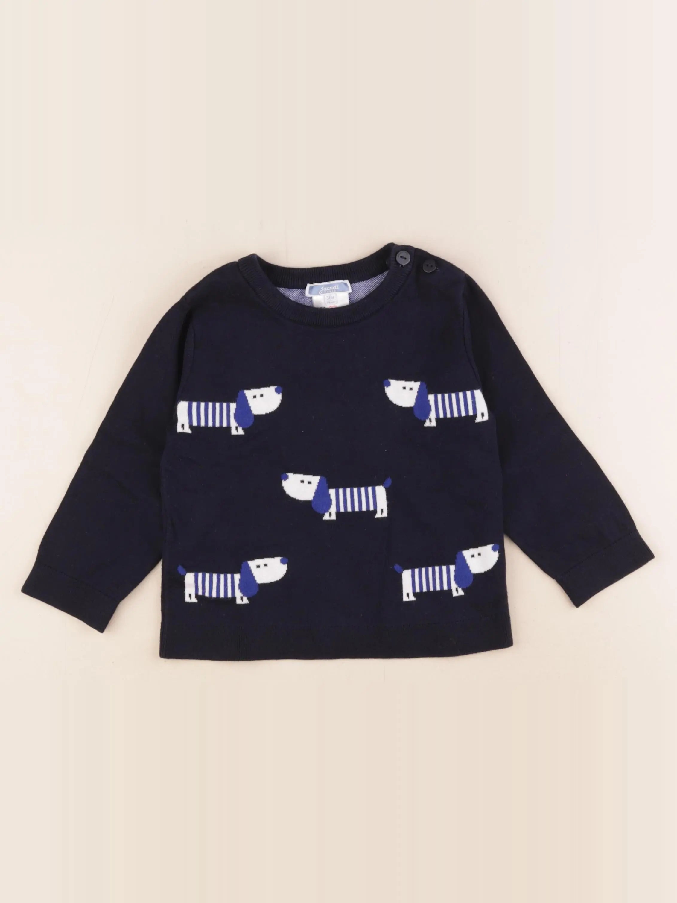 Jacadi - pull bleu - 36 mois