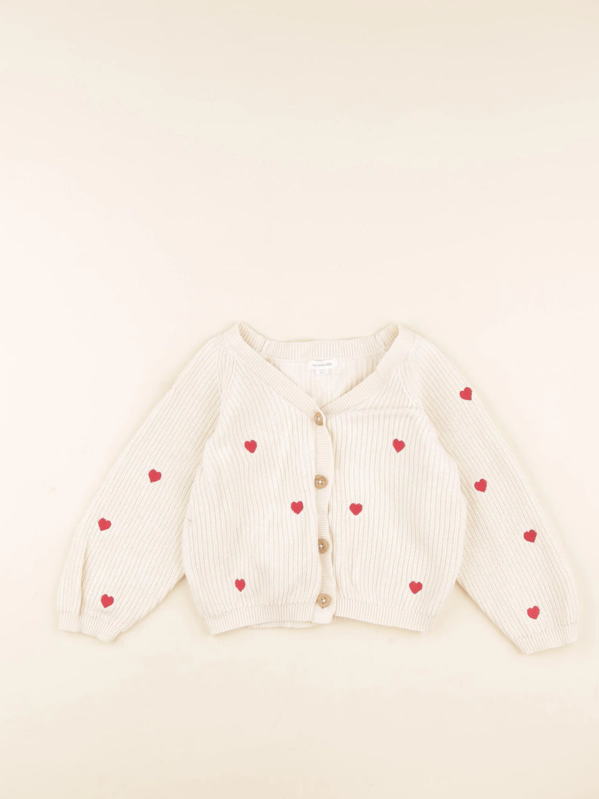 Vertbaudet - gilet blanc, rouge - 24 mois