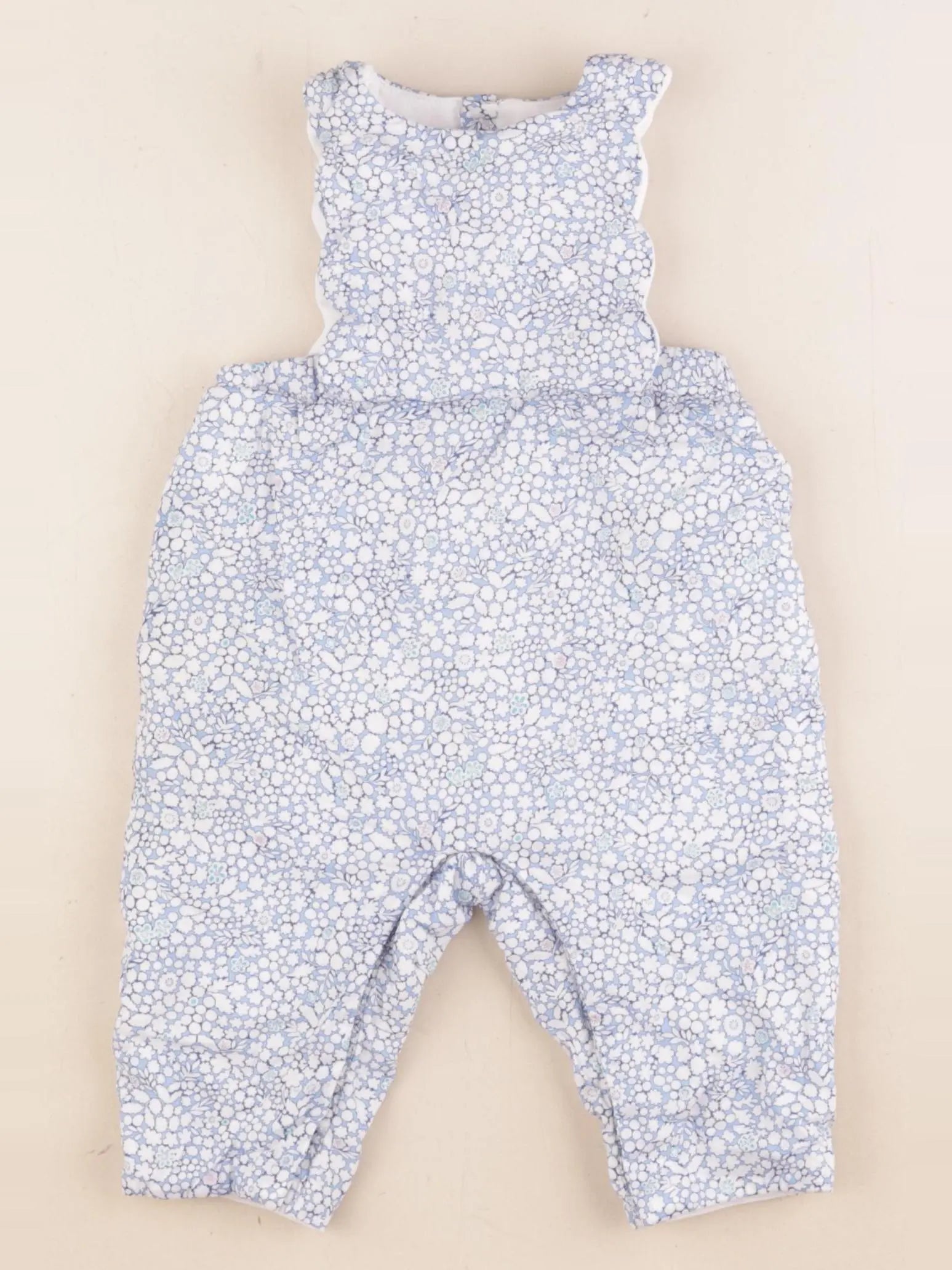 Jacadi - combinaison liberty blanc, bleu - 6 mois