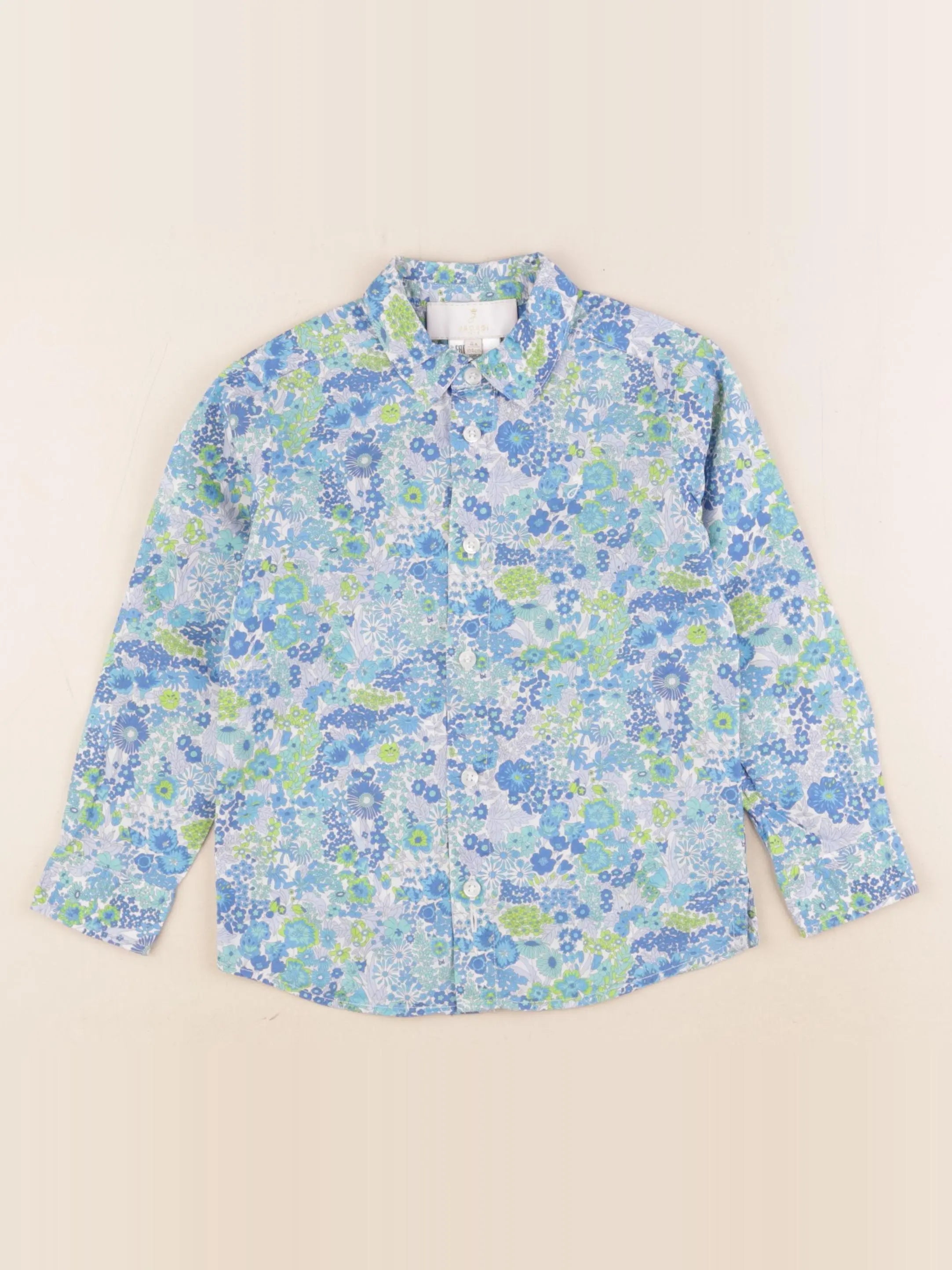 Jacadi - chemise bleu, vert - 4 ans