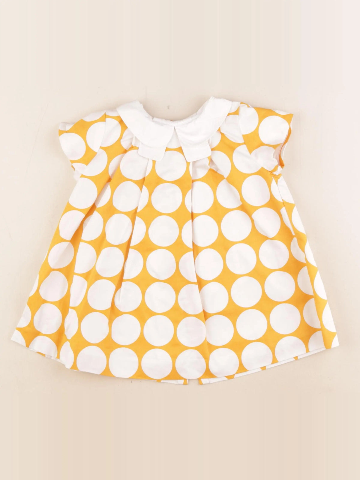 Jacadi - robe jaune, blanc - 18 mois