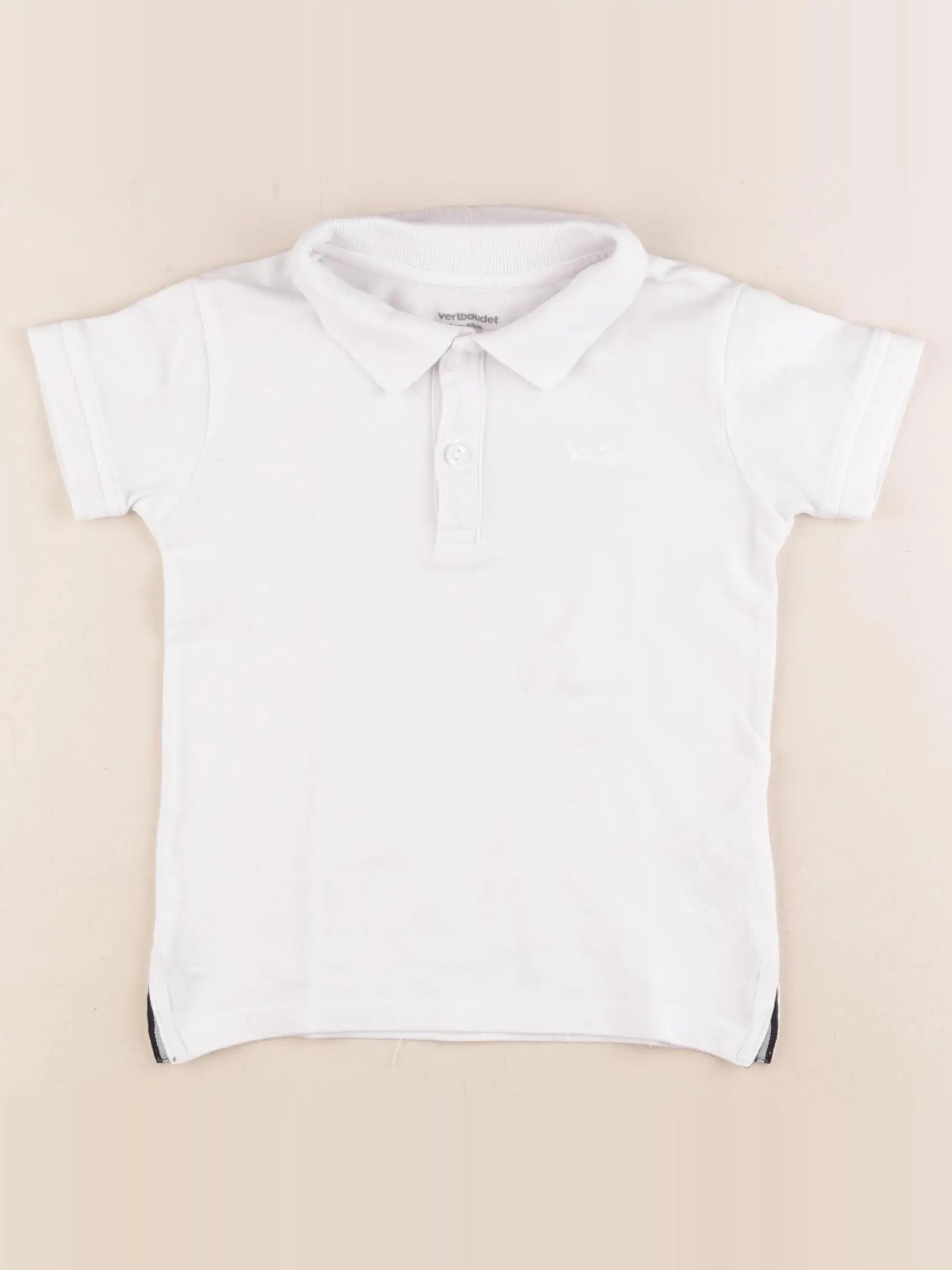 Vertbaudet - polo blanc - 3 ans