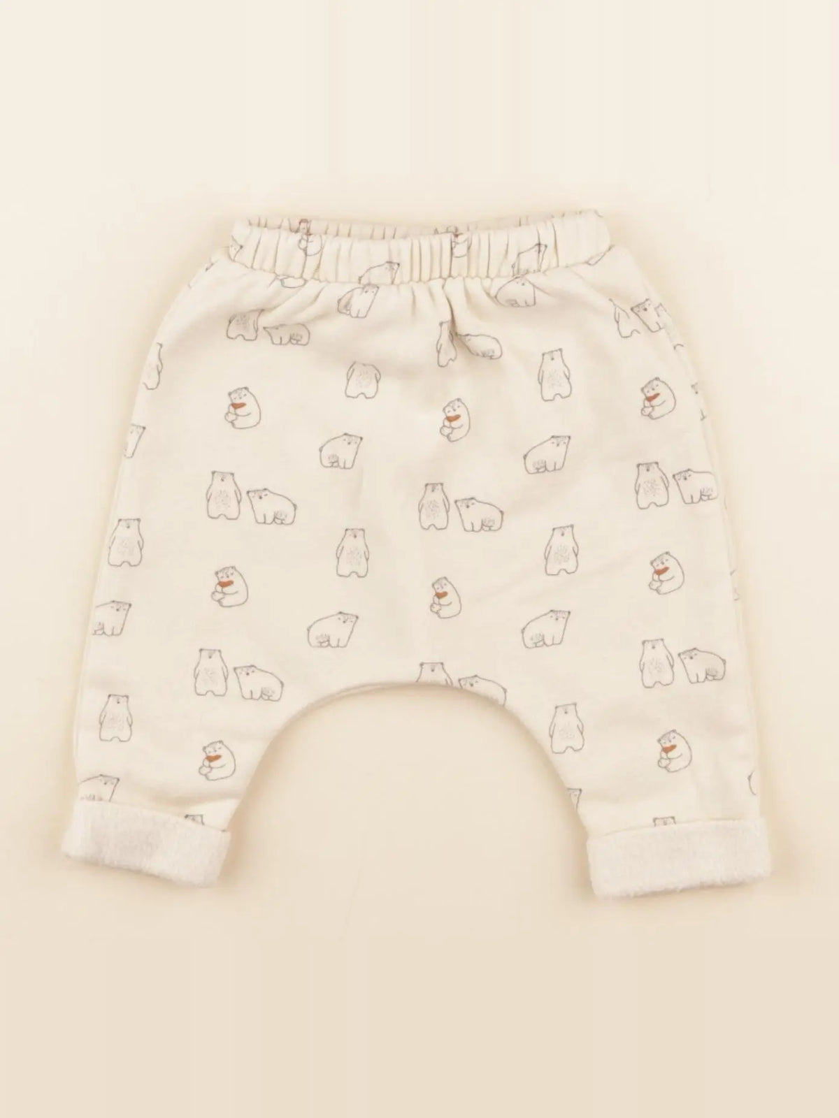 Vertbaudet - sarouel beige - 1 mois