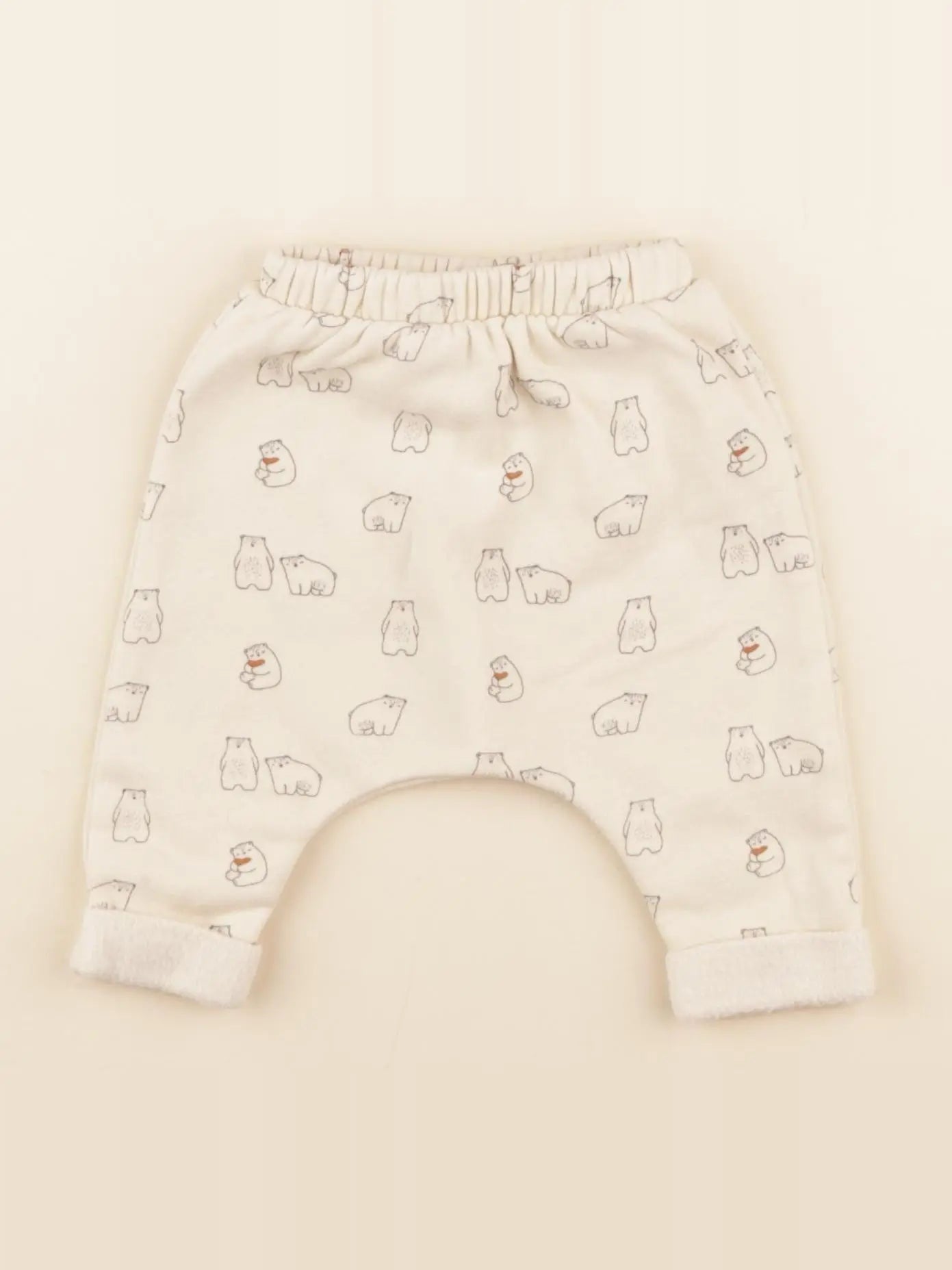 Vertbaudet - sarouel beige - 1 mois