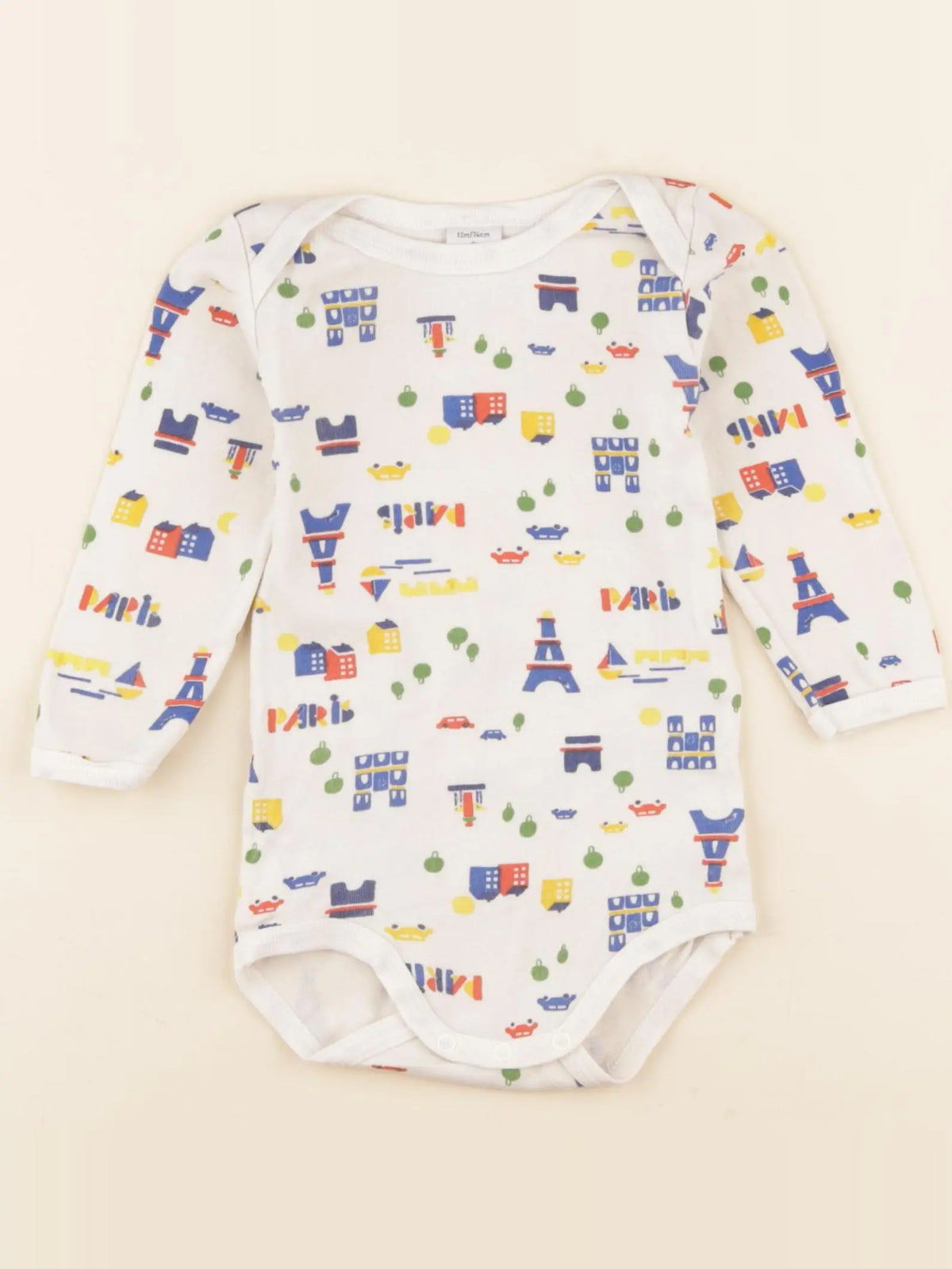 Petit Bateau - body multicolore - 12 mois