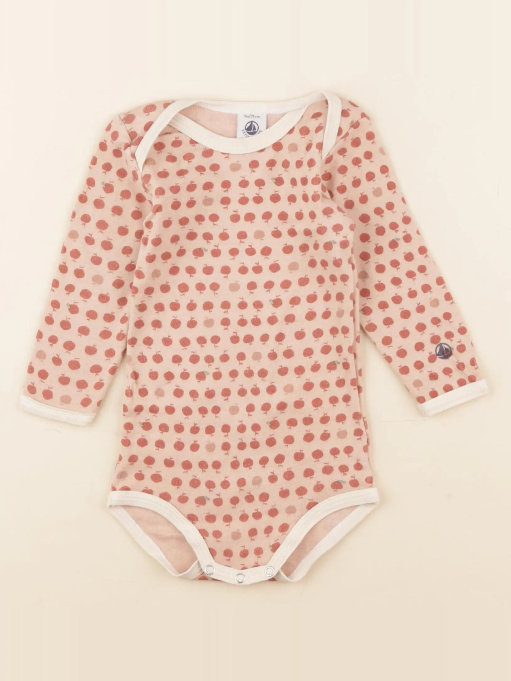Petit Bateau - body rouge - 9 mois