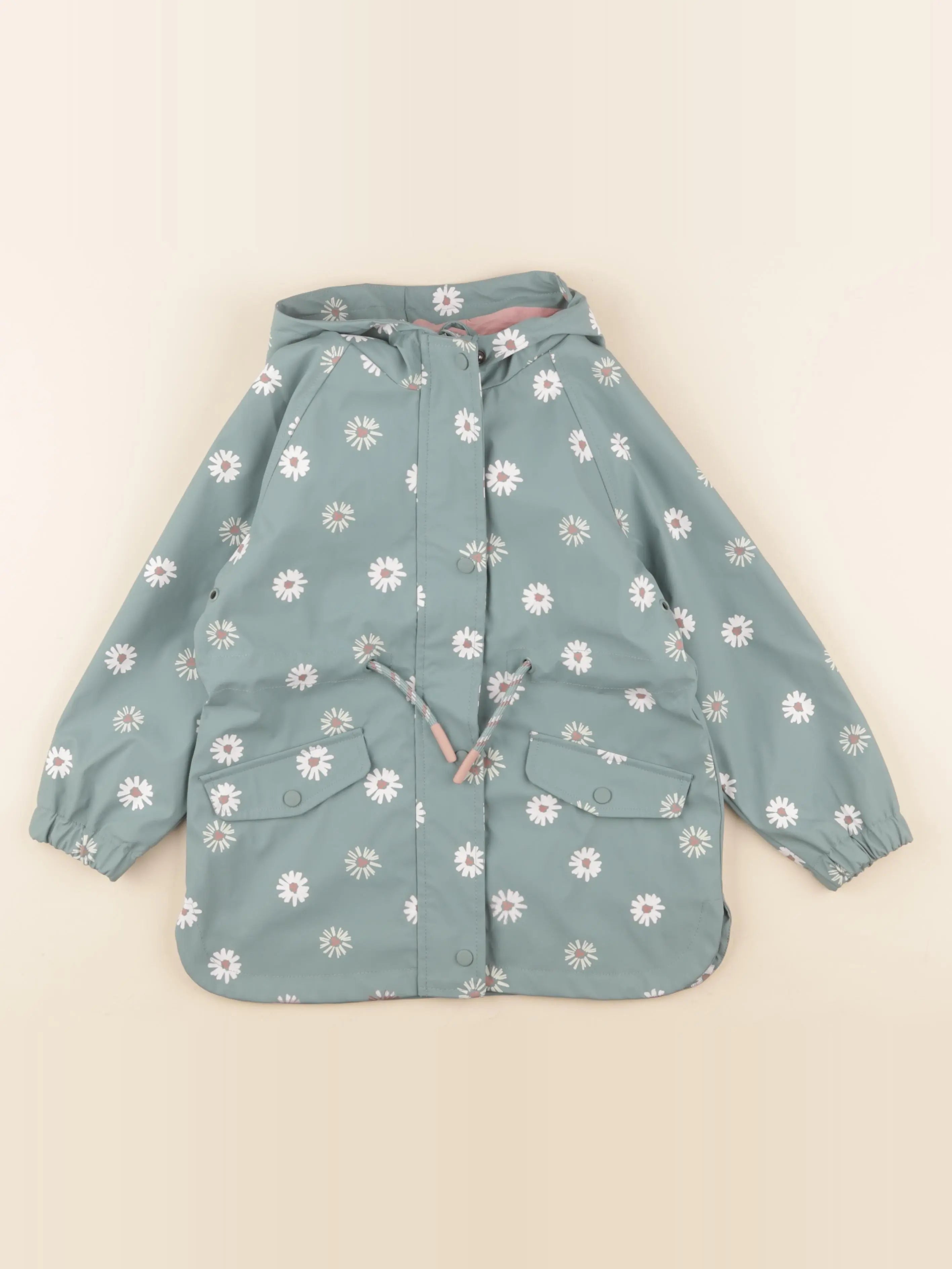 Vertbaudet - imperméable beige, vert - 5 ans